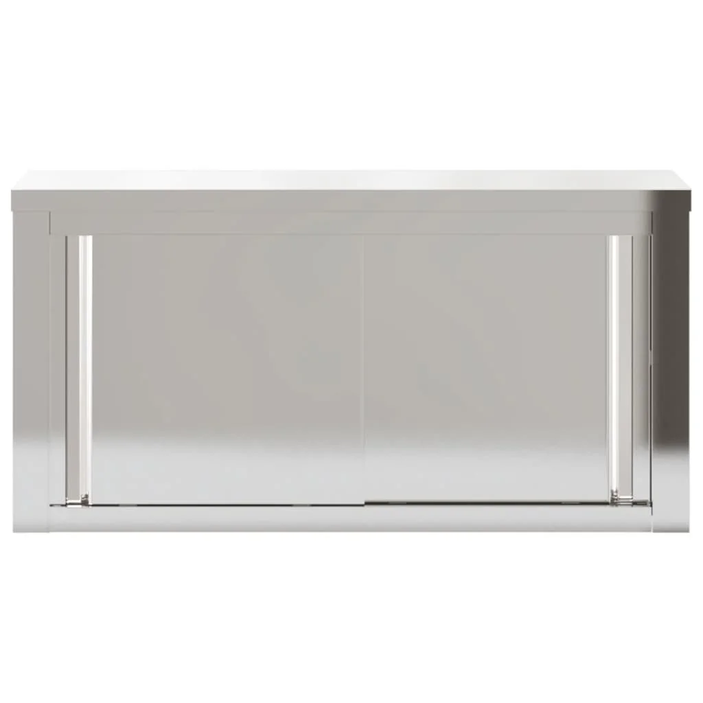 vidaXL Kitchen Wall Cabinet with Shelf Storage Restaurant Stainless Steel - Image 34