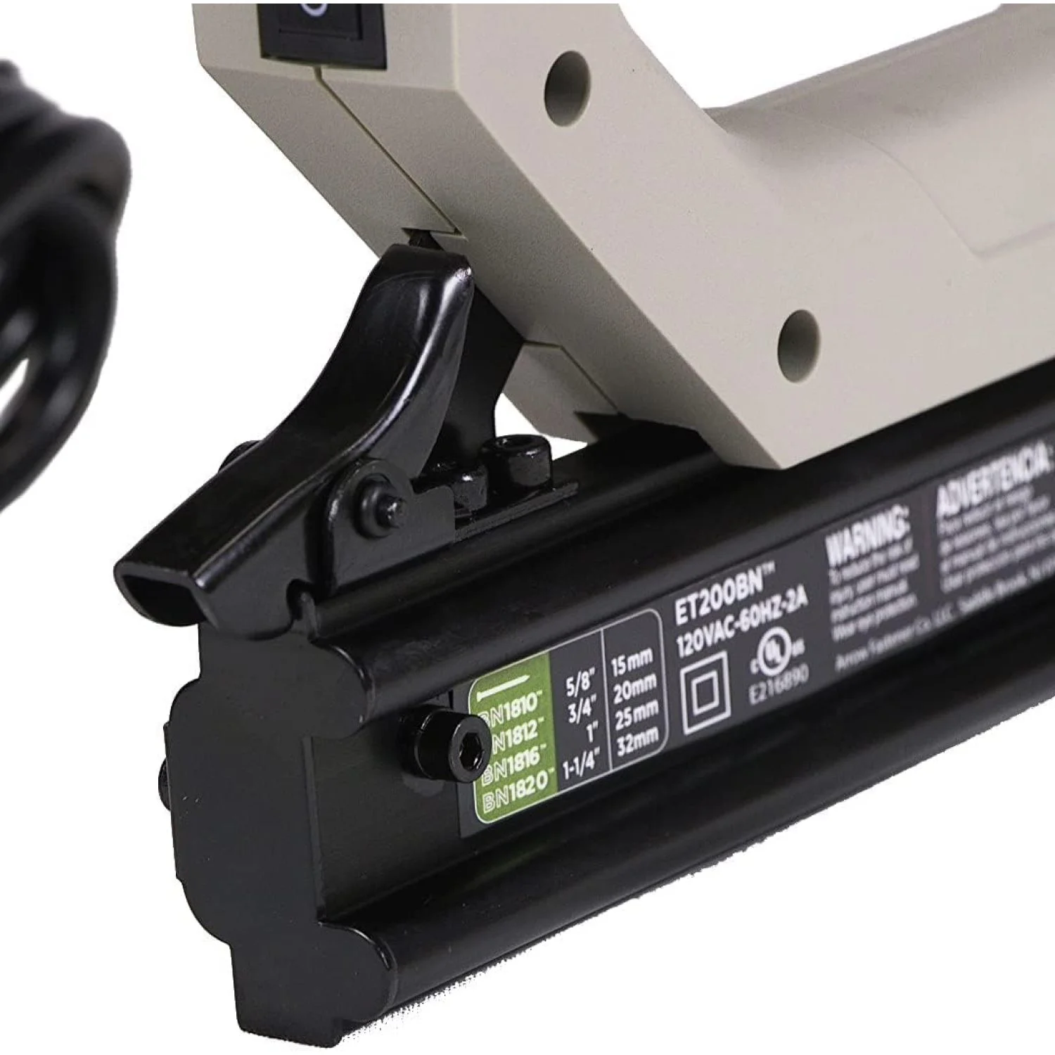 Arrow ET200BN Heavy Duty Electric Brad Nailer, Professional Nail Gun for Trim, Picture Frames, Crafts, Fencing, Uses Brad Nails in 5/8-Inch, 3/4-Inch, 1-Inch, and 1-1/4-Inch - Image 6