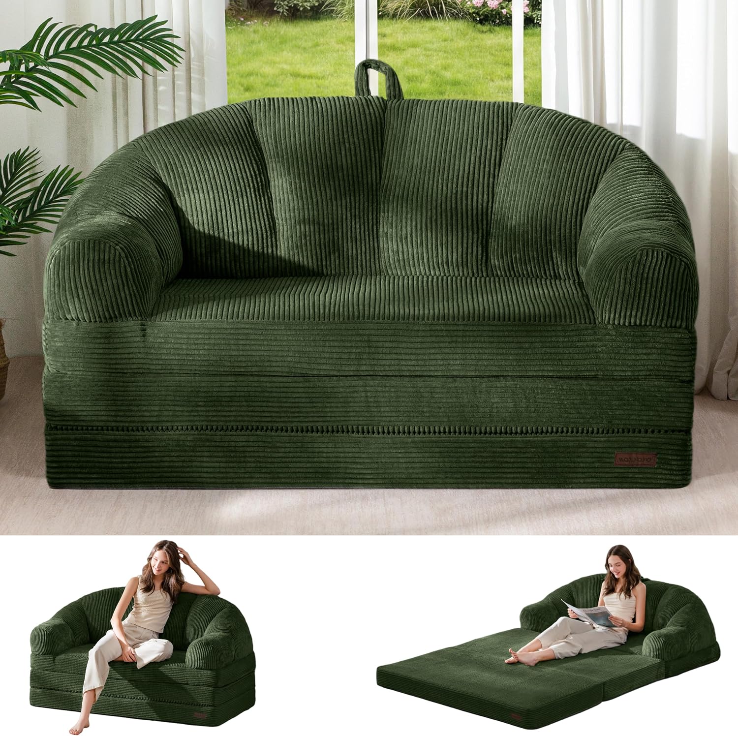 Folding Sofa Bed with Backrest, Boneless Fold Out Couch with Handle - Image 10