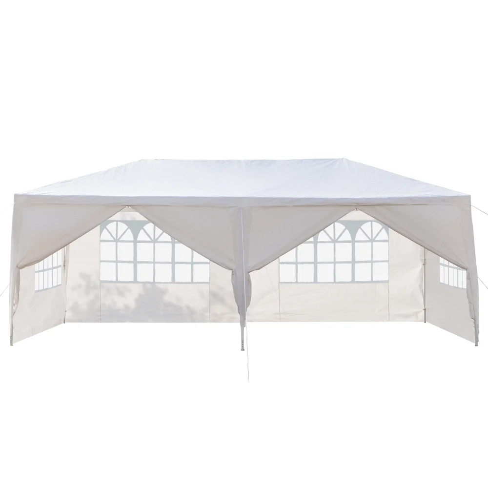 10'x20' Outdoor Party Tent with 6 Removable Sidewalls, Waterproof Canopy Patio Wedding Gazebo, White - Image 2