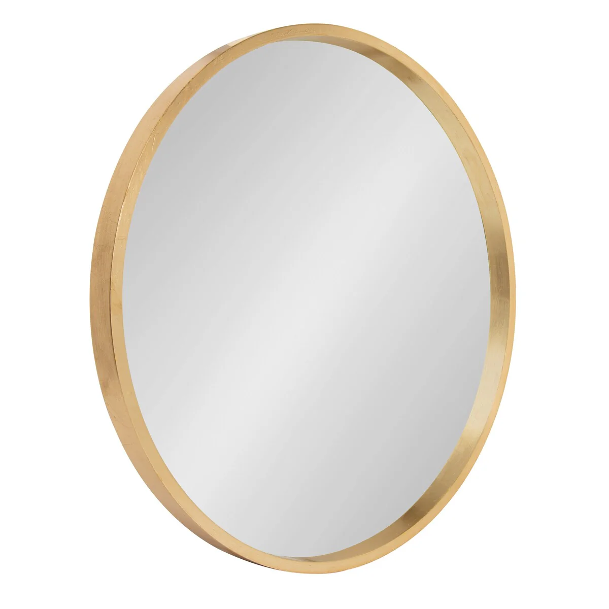 Round Wood Accent Wall Mirror, Modern Decorative Wooden Frame Mirror for Living Room, Bedroom and Entryway - Image 3