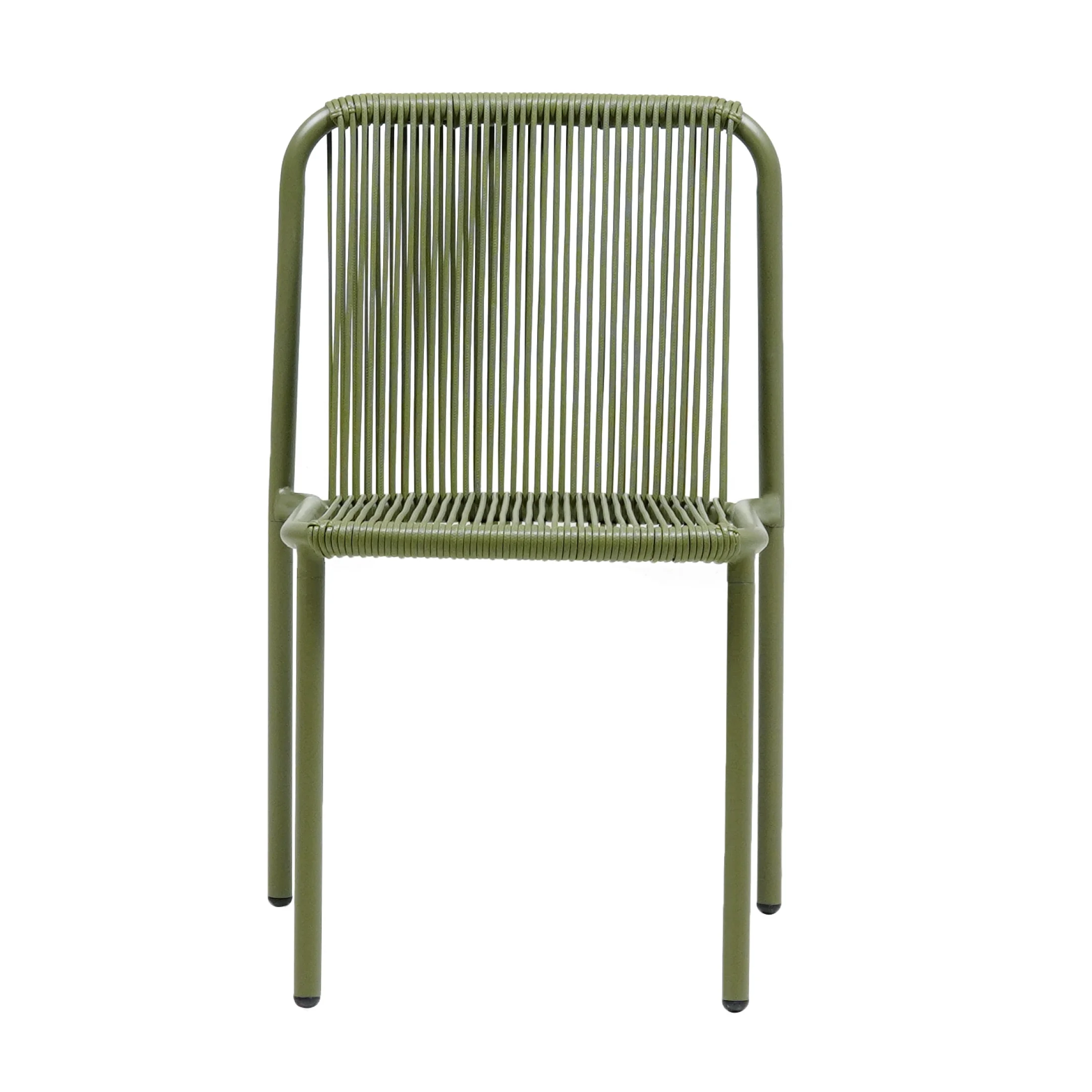 Christopher Knight Home Modern Rattan Patio Dining Chairs, Metal Frame, Green, Set of 2 - Image 7