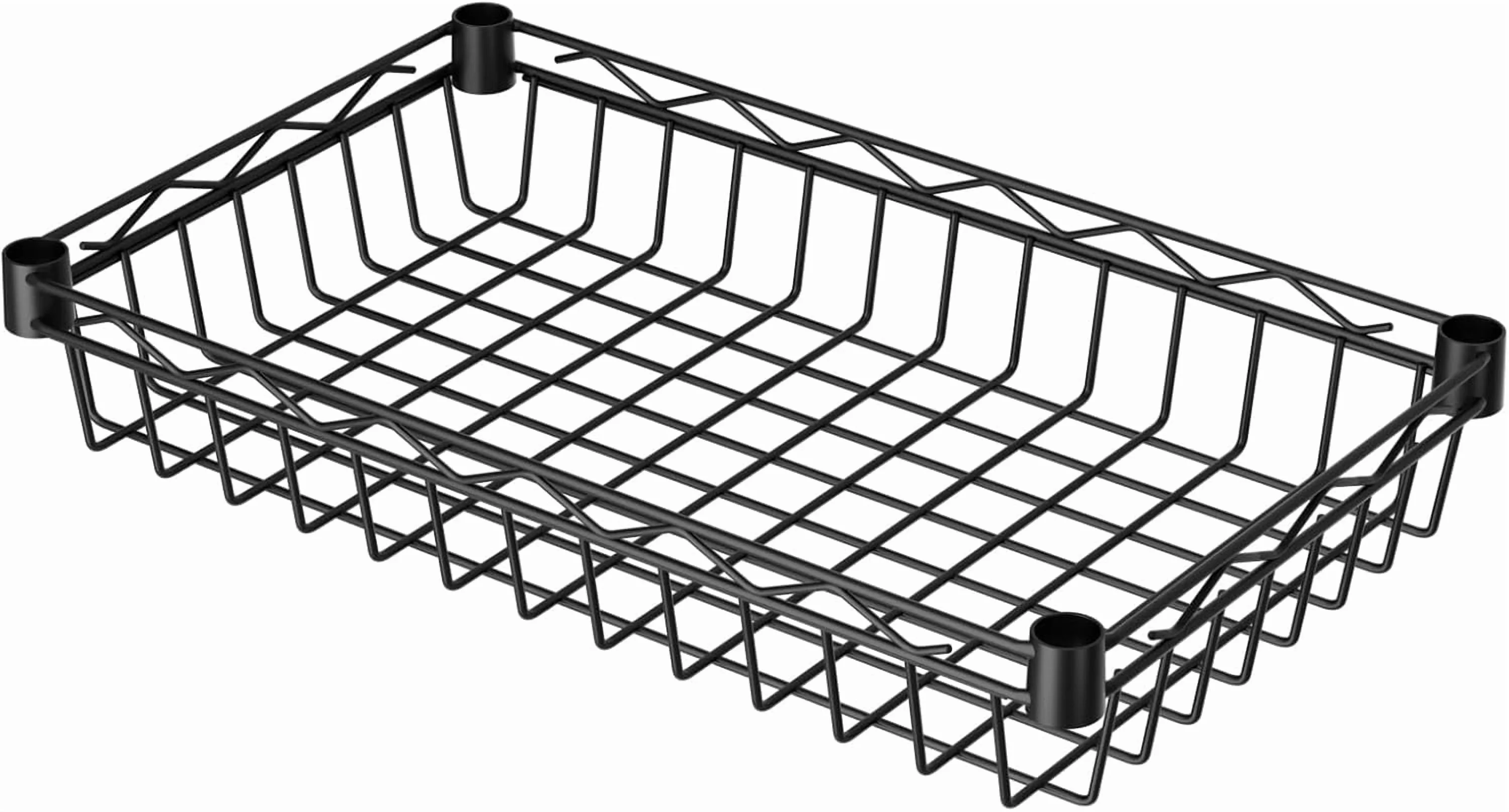 6 Tier Wire Shelving Unit with Wheels Baskets Storage Rack Corner Shelves Adjustable Shelf Closet Bathroom Organizers Metal Pantry Kitchen Garage Laundry Room 13.5" D x 13.5" W x 63" H Silver - Image 15