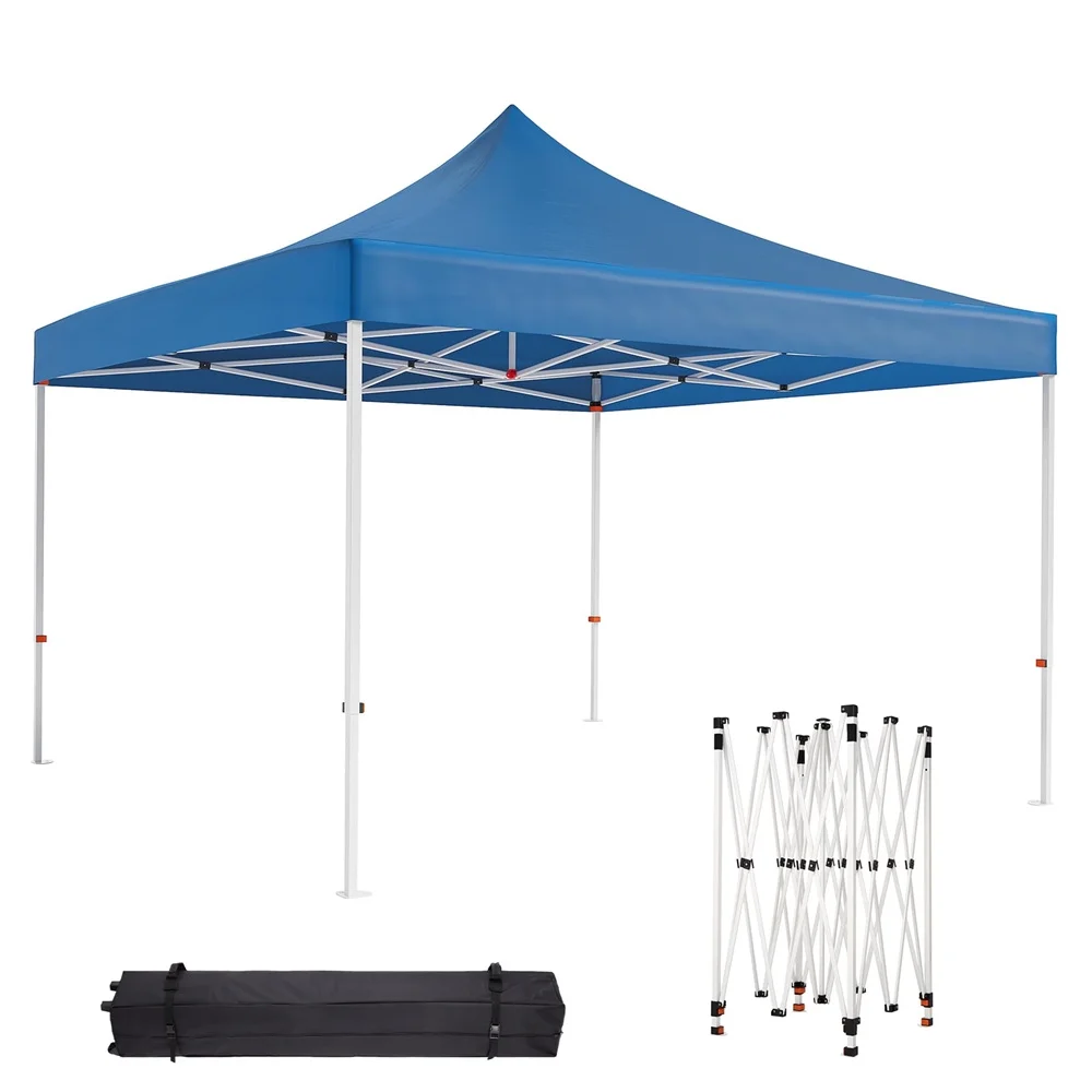 10 x 10 FT Pop Up Canopy, Heavy Duty Instant Tent with Wheeled Carry Bag, All Season Commercial Sun Shelter, Portable Canopy Shelter for Patio, Backyard, Bench, Garden - Image 10