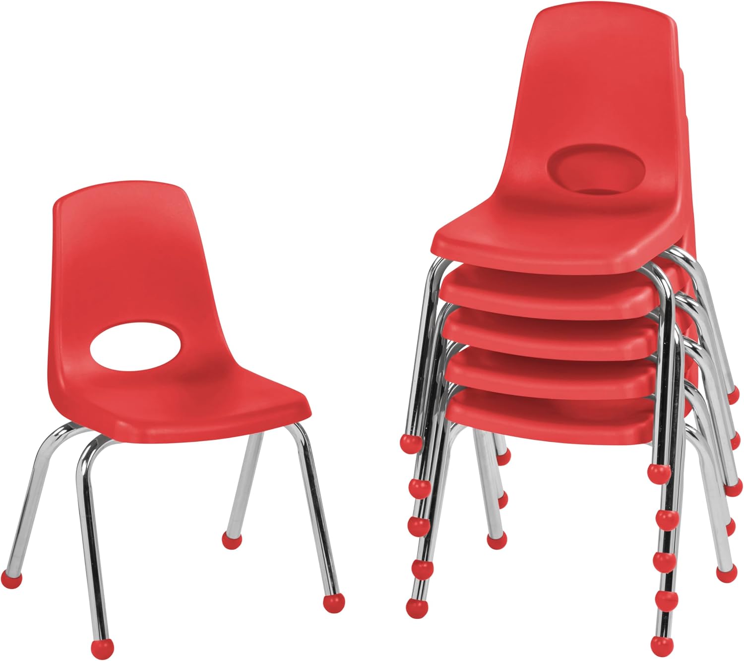 10" School Stack Chair with Swivel Glides, Purple, 6-Pack - Image 30