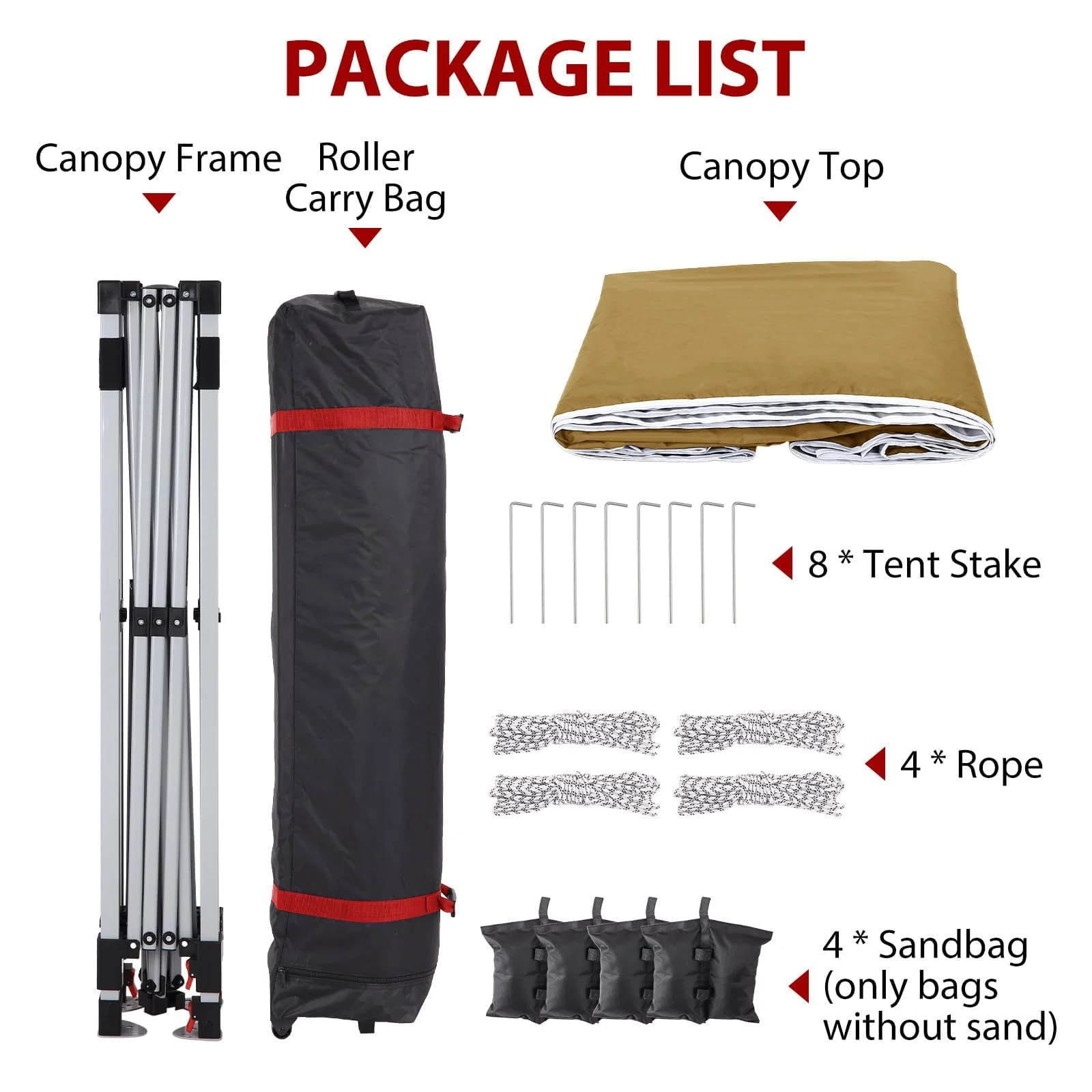 Luku 10x10ft Instant Pop-Up Canopy Tent with Patented Center Lock System, Portable Wheeled Carry Bag, Adjustable Height Straight Legs for Outdoor, Garden, Market, Patio, Yard - Image 12