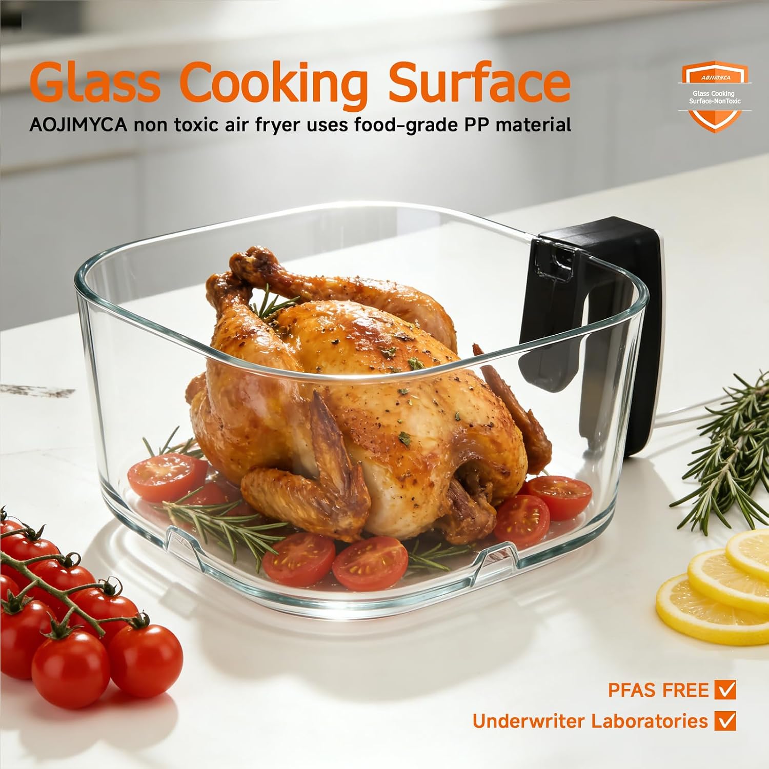 6.0QT Glass Air Fryer, Non Toxic AirFryer with Touchscreen Control - Image 6