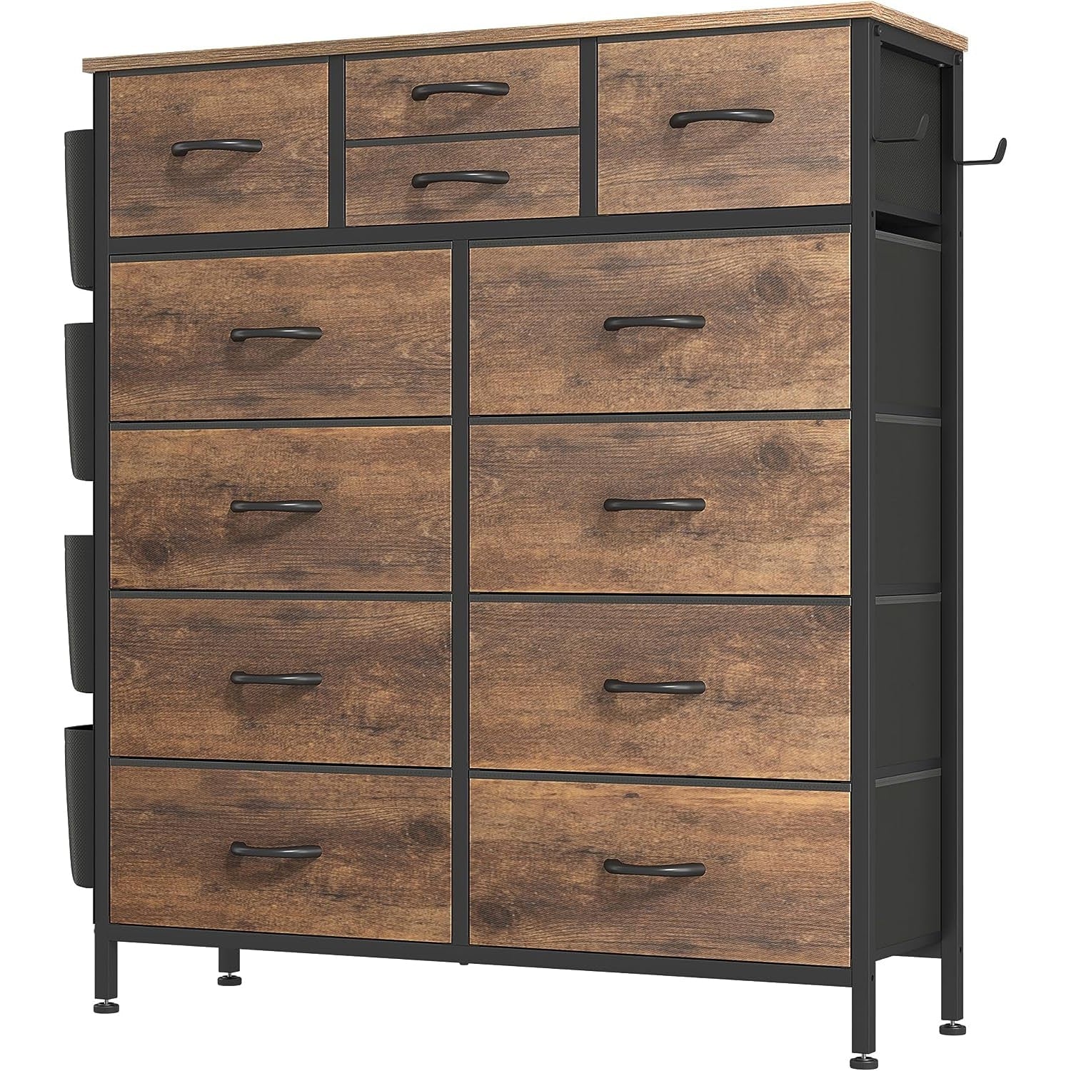 12 Drawer Fabric Dresser, Tall Bedroom Chest of Drawers with Storage - Image 29
