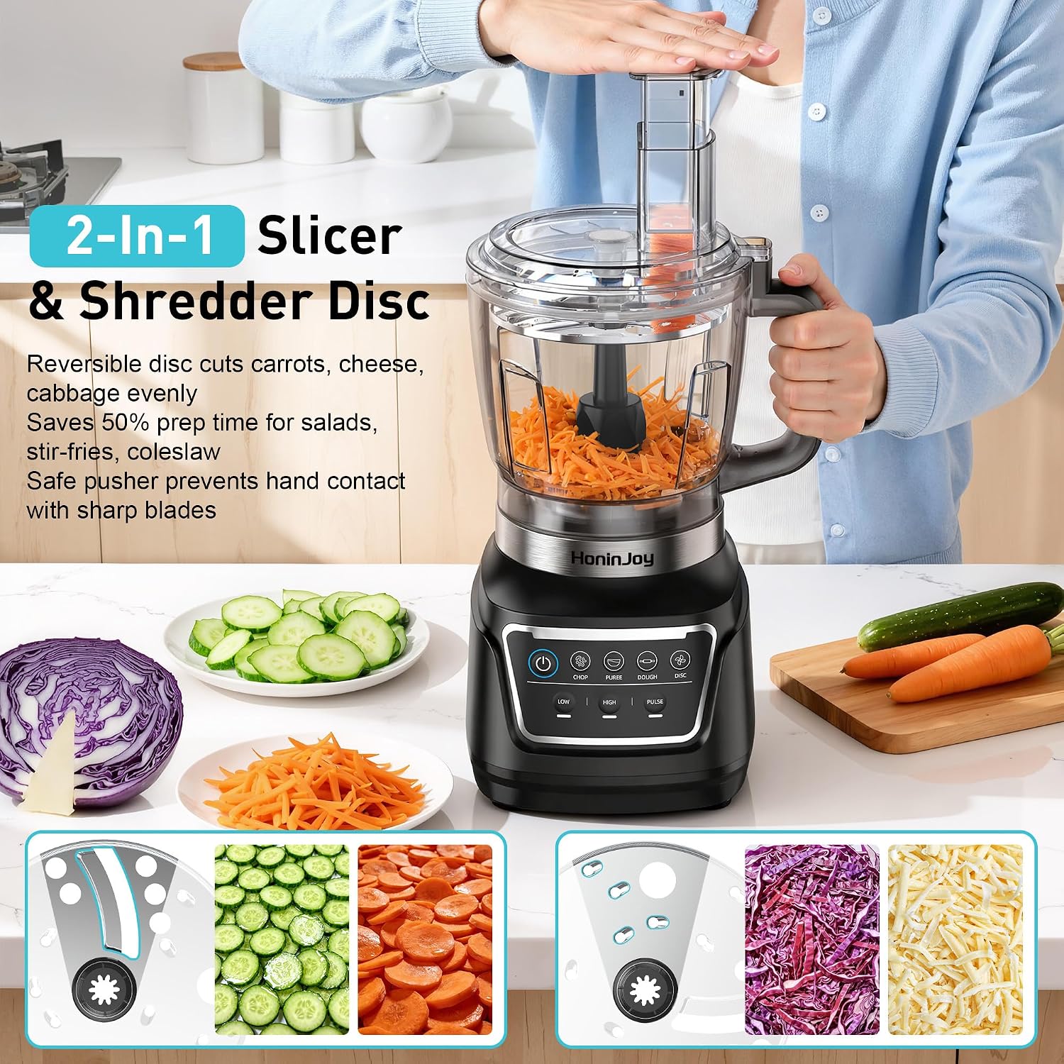 All-in-One Blender Food Processor, 10-in-1 Blenders for Kitchen - Image 6