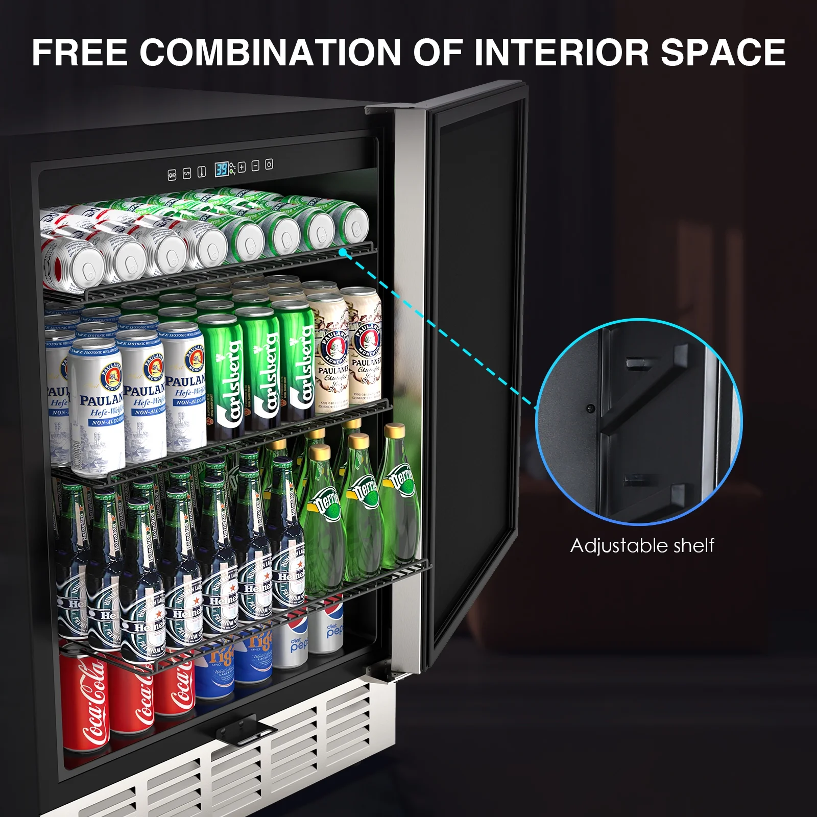 QAUSOU 24 Inch Under Counter Double Drawer Fridge, Weather Proof Stainless Steel Outdoor Beverage Refrigerator for Patio - Image 26