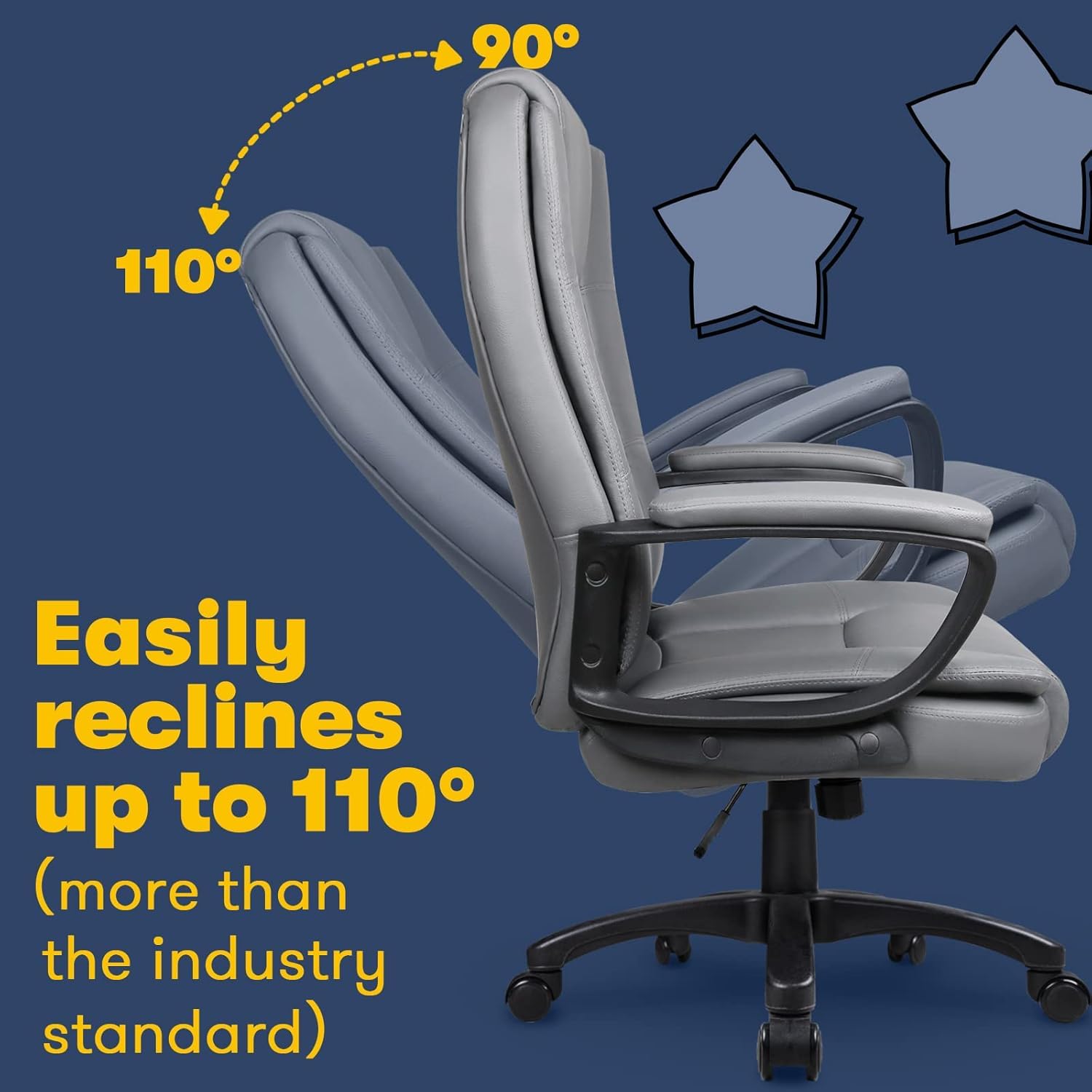 400 LBS Big and Tall Office Chair, Heavy Duty Ergonomic Computer Desk Chair for Home Office and Workspace - Image 32