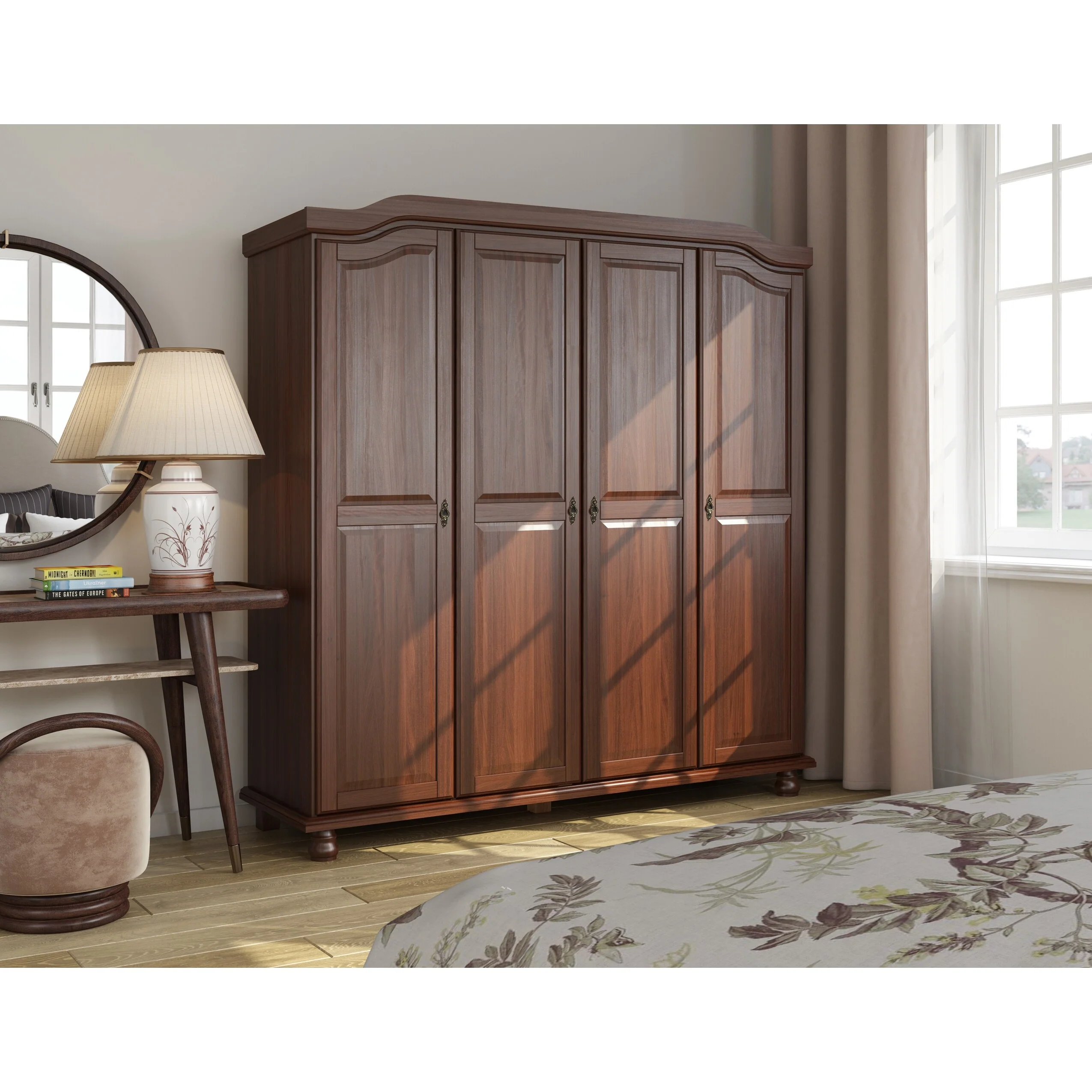 Set of 4 Small Solid Wood Shelves for Wardrobe and Armoire Storage - Image 11