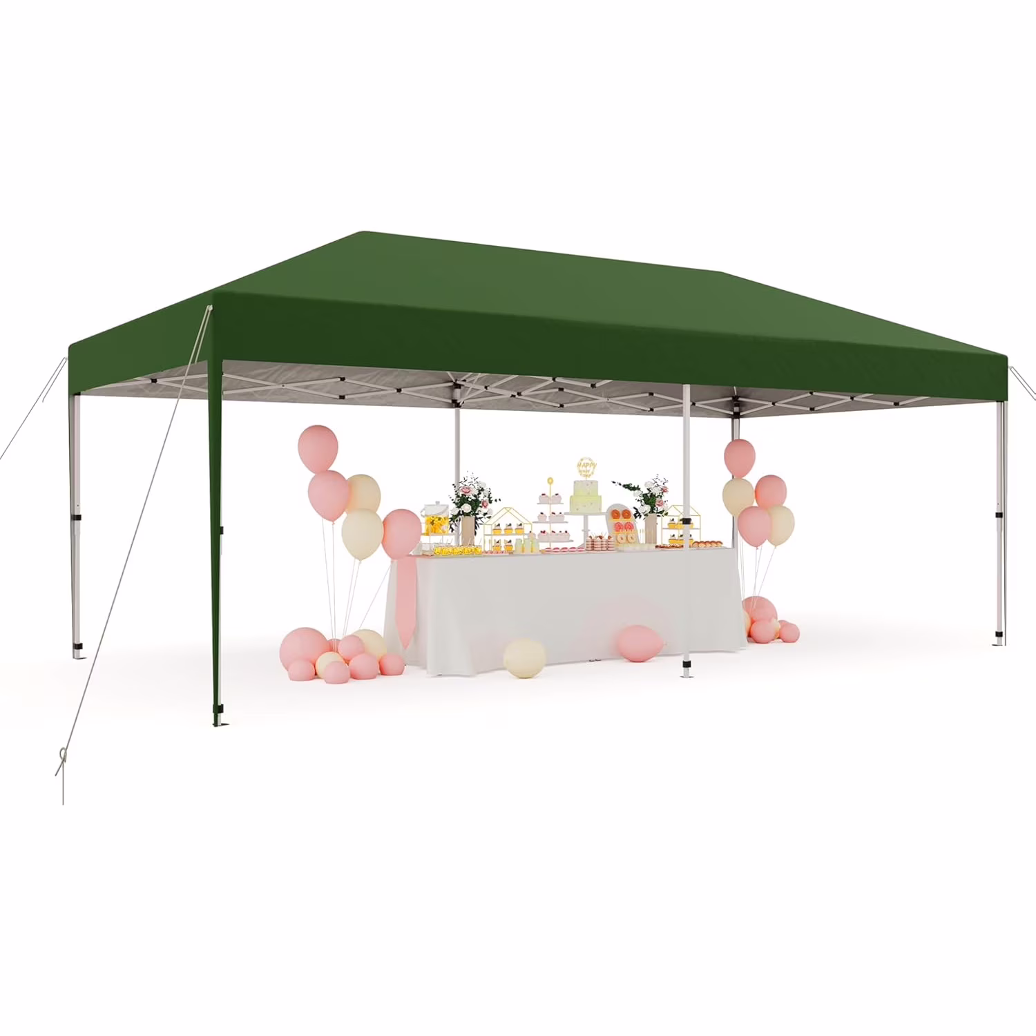 Telyswee 10'x 20' Pop Up Canopy Tent for Parties, Heavy Duty Commercial Canopy Tent Outdoor Vendor Party Tent Waterproof Gazebo Shelter for Patio Outdoor Party Events - Image 3