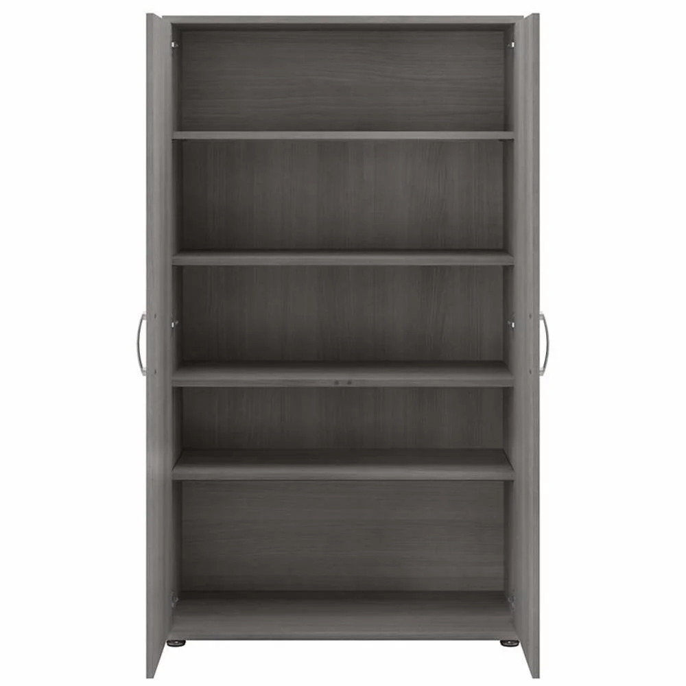 Pemberly Row Tall Garage Storage Cabinet in Platinum Gray - Engineered Wood - Image 9