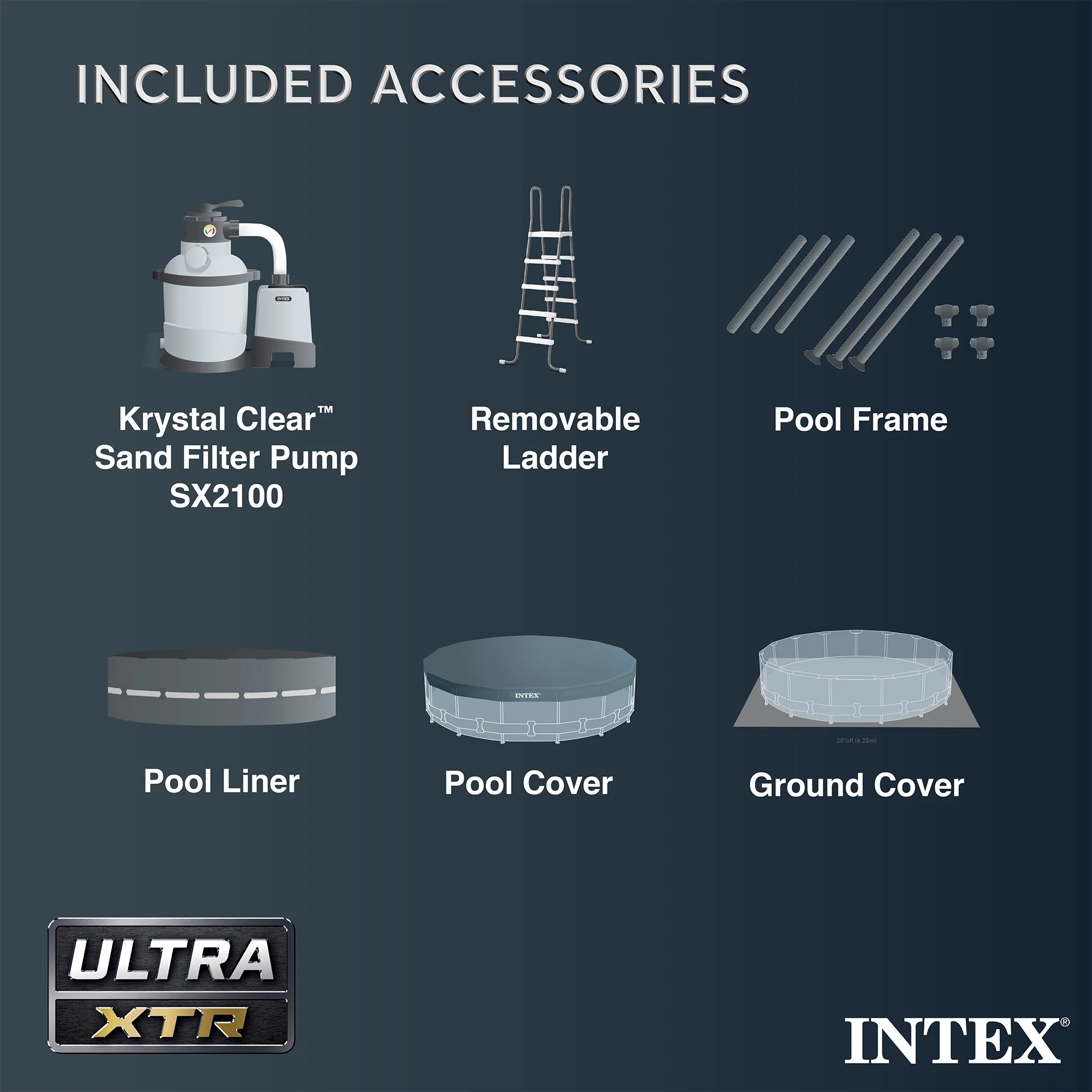 INTEX 18ft x 52in Ultra XTR Above Ground Swimming Pool, Sand Filter Pump, & Cleaning Maintenance Kit - Image 8