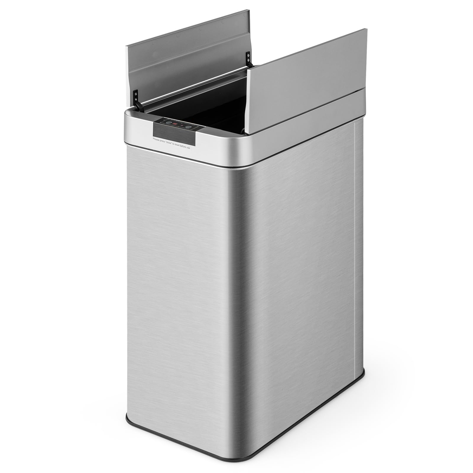 13.2 Gallon Motion Sensor Trash Can – Slim Kitchen Bin with Wing Lids & Anti-Fingerprint - Image 2
