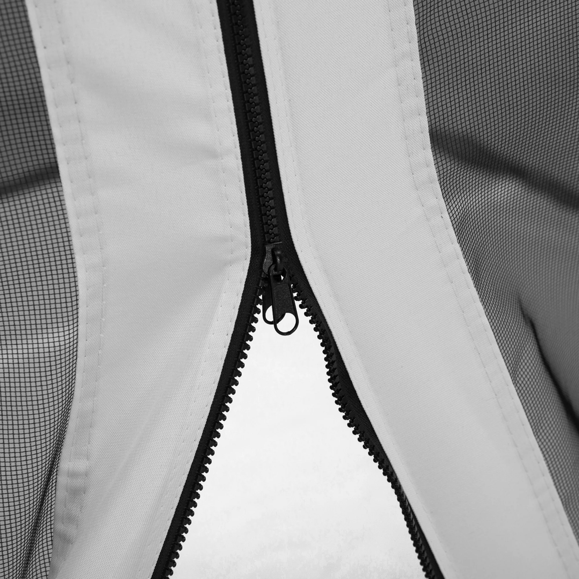 Outsunny 10' x 10' Universal Replacement Mesh Sidewall Netting for Patio Gazebos and Canopy Tents with Zippers, (Sidewall Only), White - Image 4