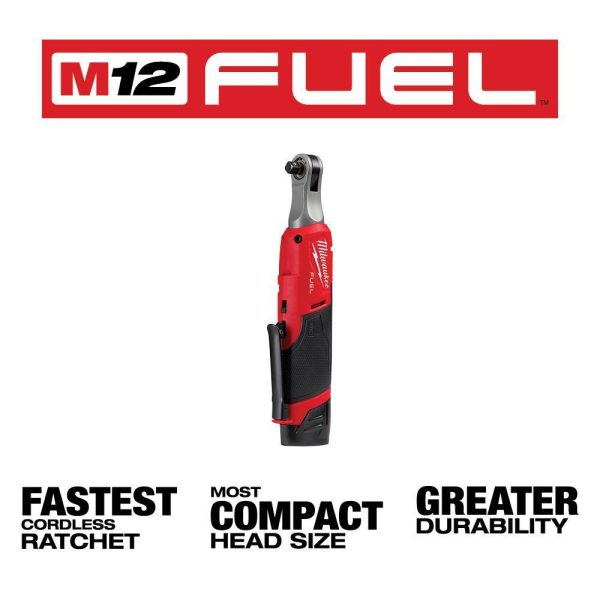 2567-22 12V Lithium-Ion Brushless Cordless High Speed 3/8 in. Ratchet Kit w/(2) Batteries, Charger and Bag - Image 2