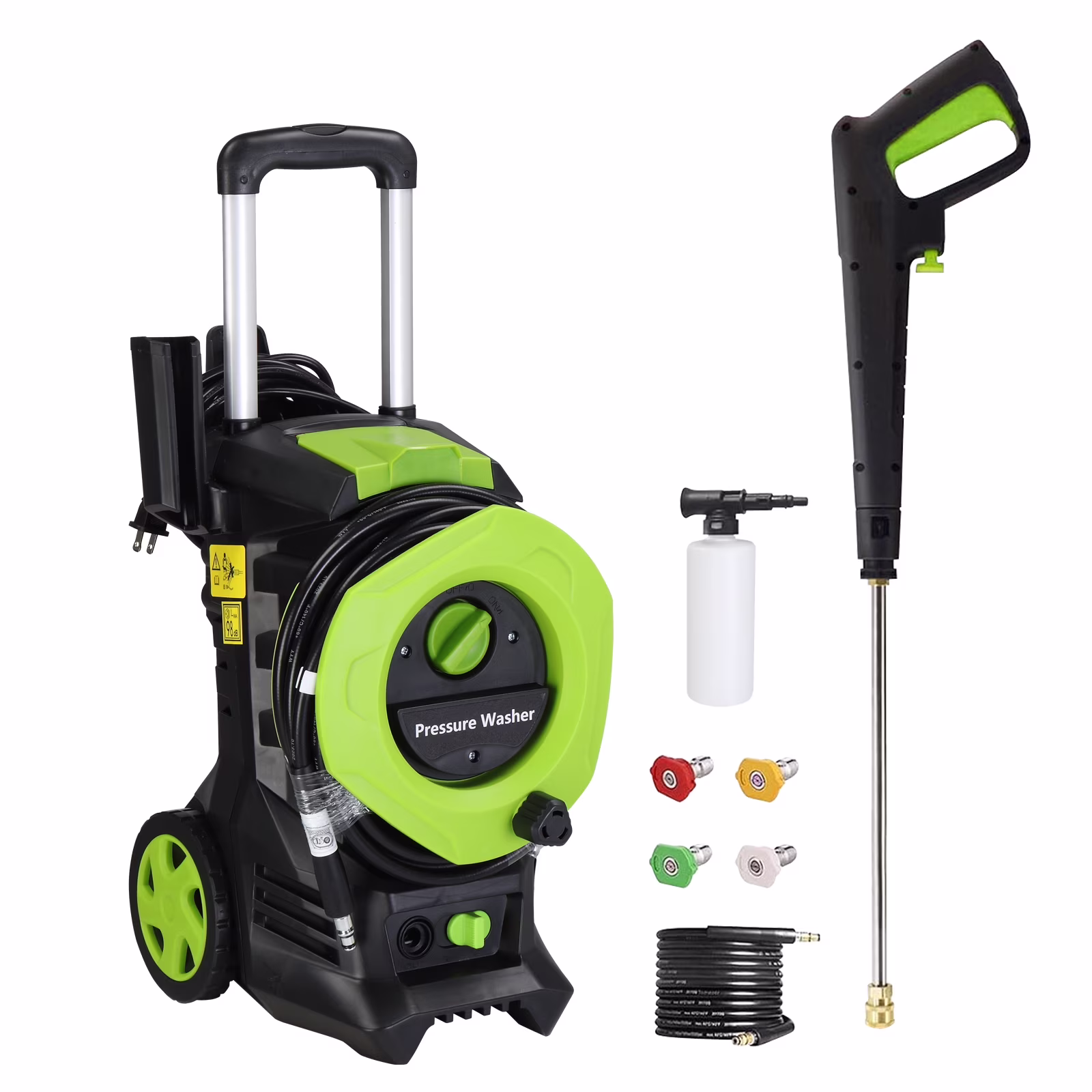 Seizeen Pressure Washer, Power Washer Electric Powered Max 3300 PSI 2 GPM, 1800W 110V Motor, with Foam Cannon & 7.3M Hose, Car House Garden Cleaning - Image 3
