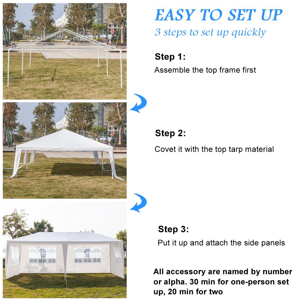 SalonMore 10'x30' Party Wedding Patio Tent w/5 Canopy Gazebo Pavilion Event - Image 14