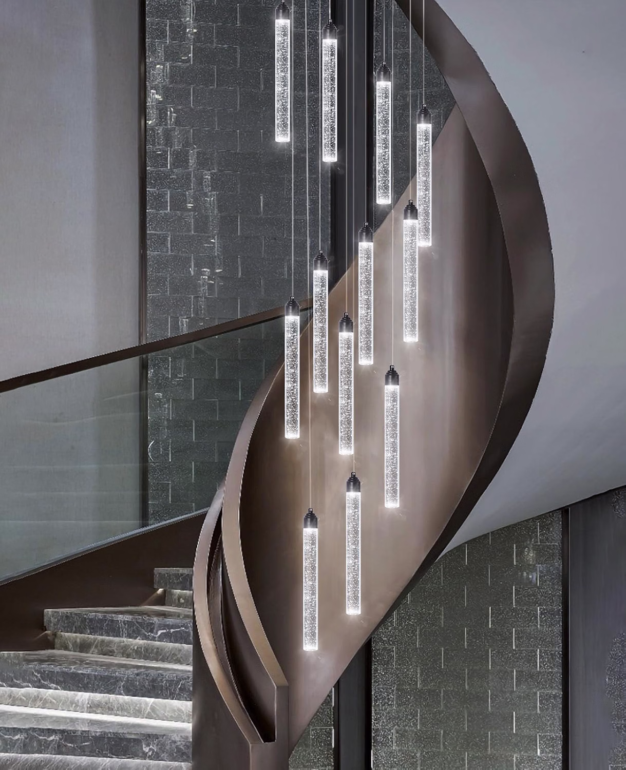 Modern Crystal Pendants Lighting Mini Chandelier for Kitchen Island LED Dimmable Ceiling Handing Lighting Adjustable Flush Mount Ceiling Light for Dining Room Hallway - Image 12