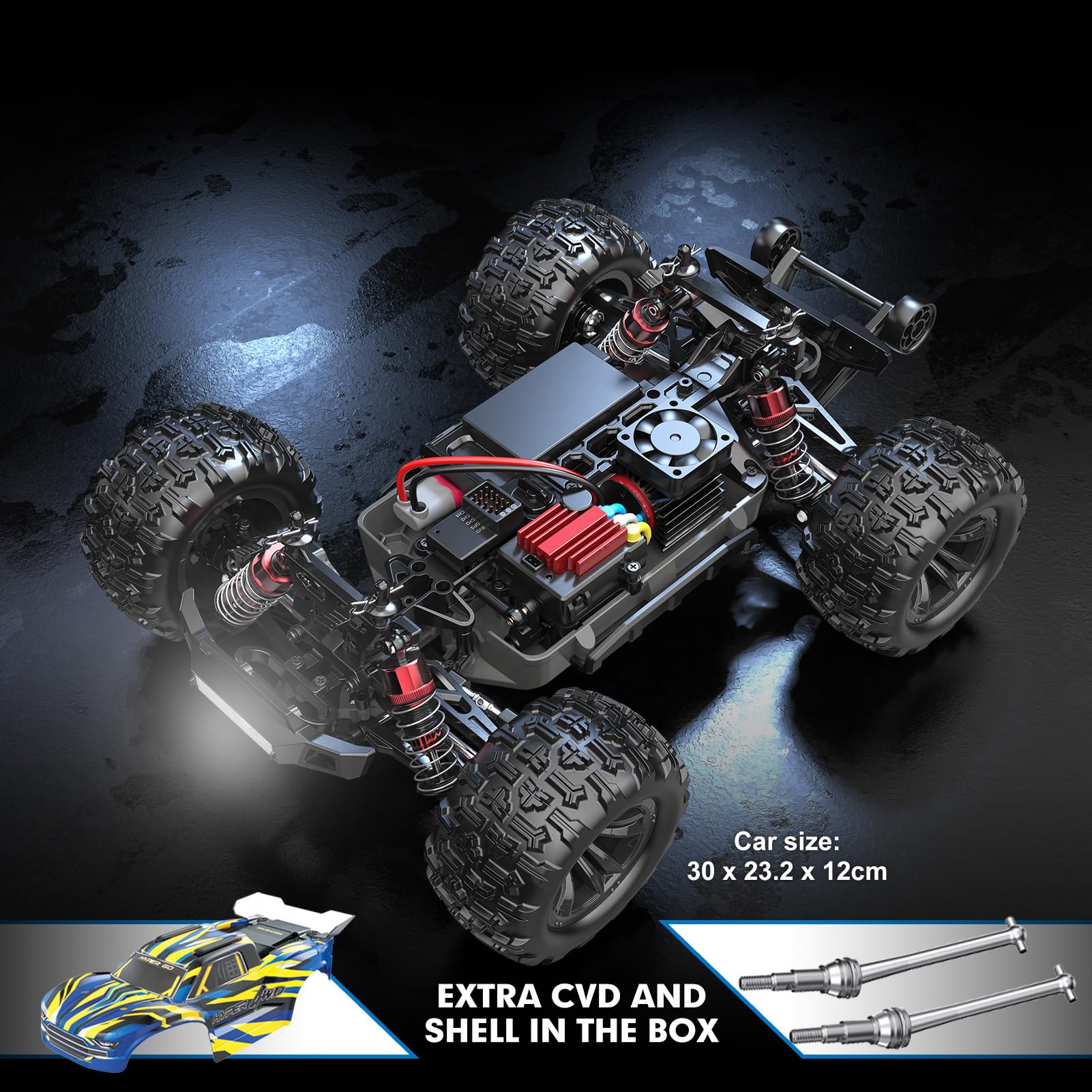 H16BM 1/16 RTR Brushless Fast RC Cars, Max 42mph - Image 6