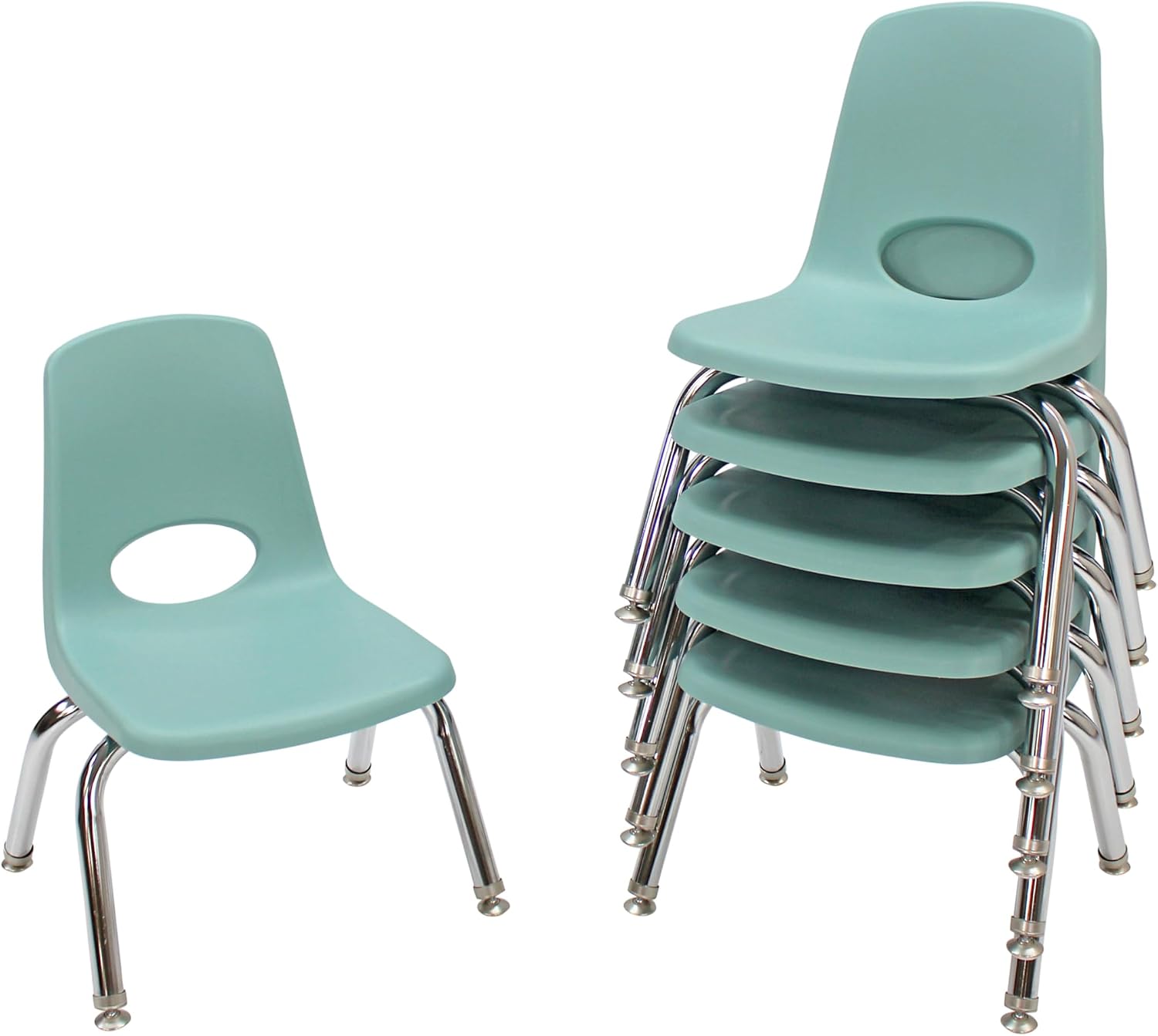 10" School Stack Chair with Swivel Glides, Purple, 6-Pack - Image 45