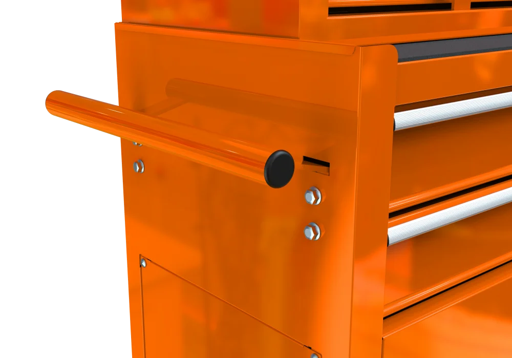 8-Drawer Rolling Tool Chest with Wheels, Removable Tool Box with Locking System, Tool Box Organizer with Hooks, Large Capacity Garage Storage Cabinet for Warehouse, Garage, Repair Shop, Orange - Image 6