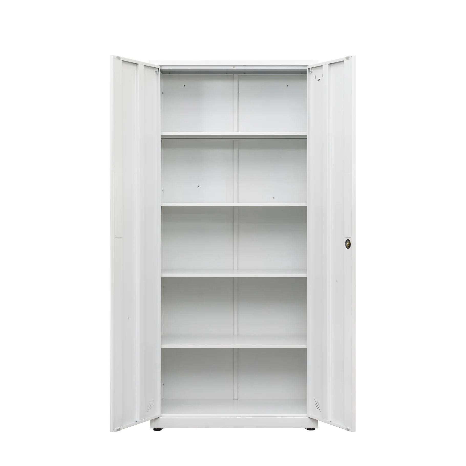 31.5" Metal Storage Cabinet with 2 Doors and 2 Adjustable Shelves, Garage Storage Cabinet with Metal Handles, Metal File Cabinet for Home Office School Gym, Black - Image 35