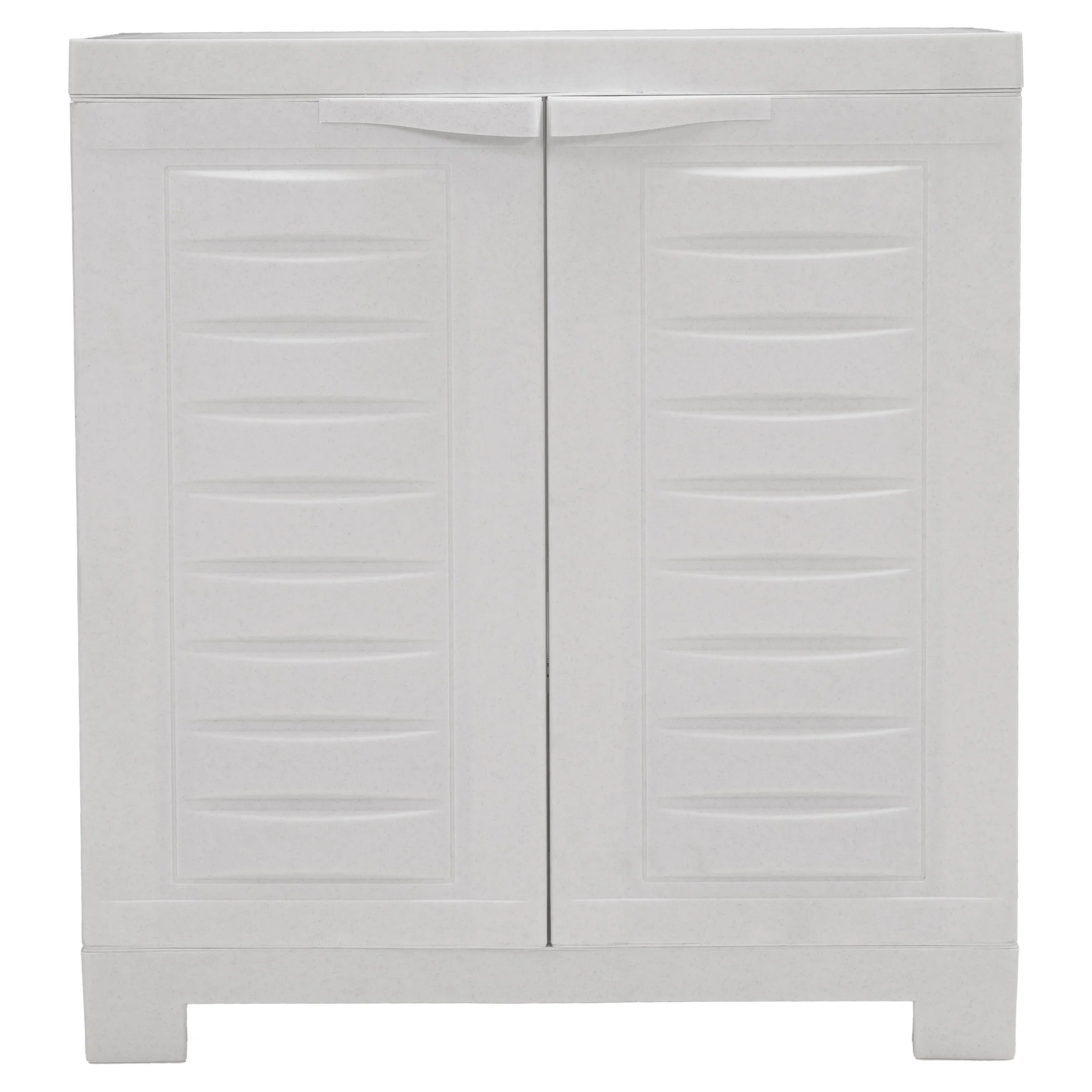 Sunnydaze Adjustable 25.5" Plastic 1-Shelf Freestanding Garage Storage Cabinet, Gray w/ Charcoal Trim - Image 31