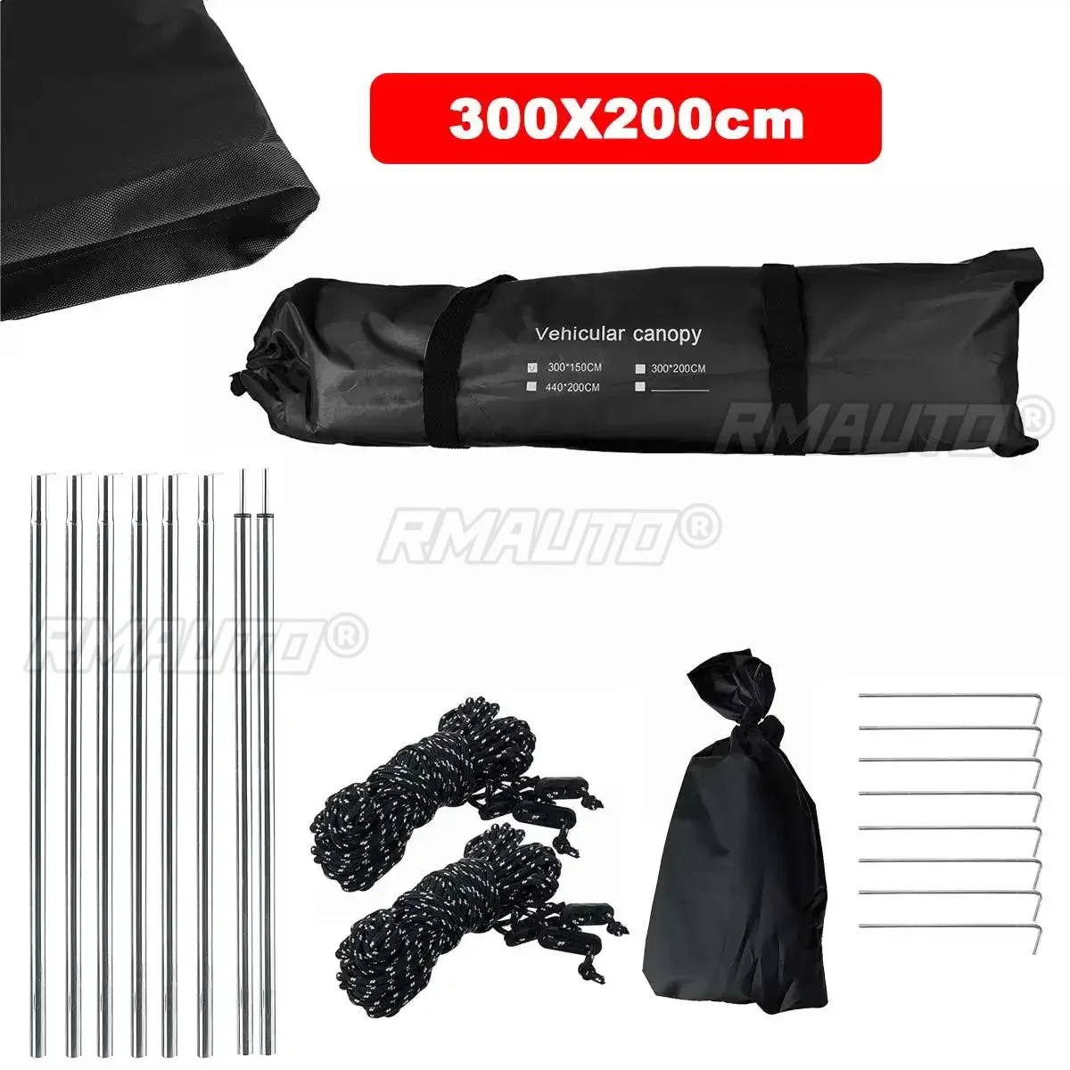 Portabl Car Side Awning Rooftop Tent Waterproof Side Tent Sun Shelter For Outdoor Camping Garden Patio Pool Exterior Part - Image 11