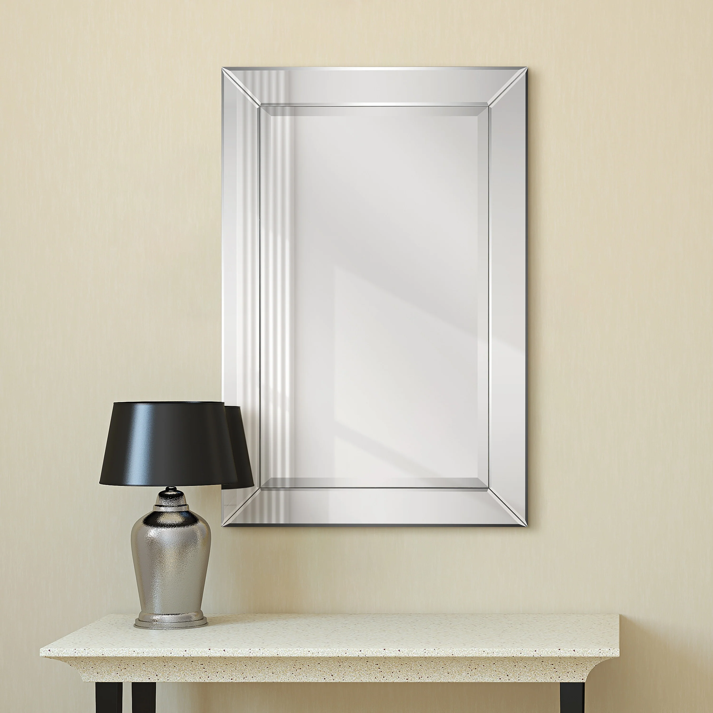 Beveled Rectangular Clear HD Wall Mirror, Bathroom Vanity and Bedroom Mirror, 3 Sizes - Image 23