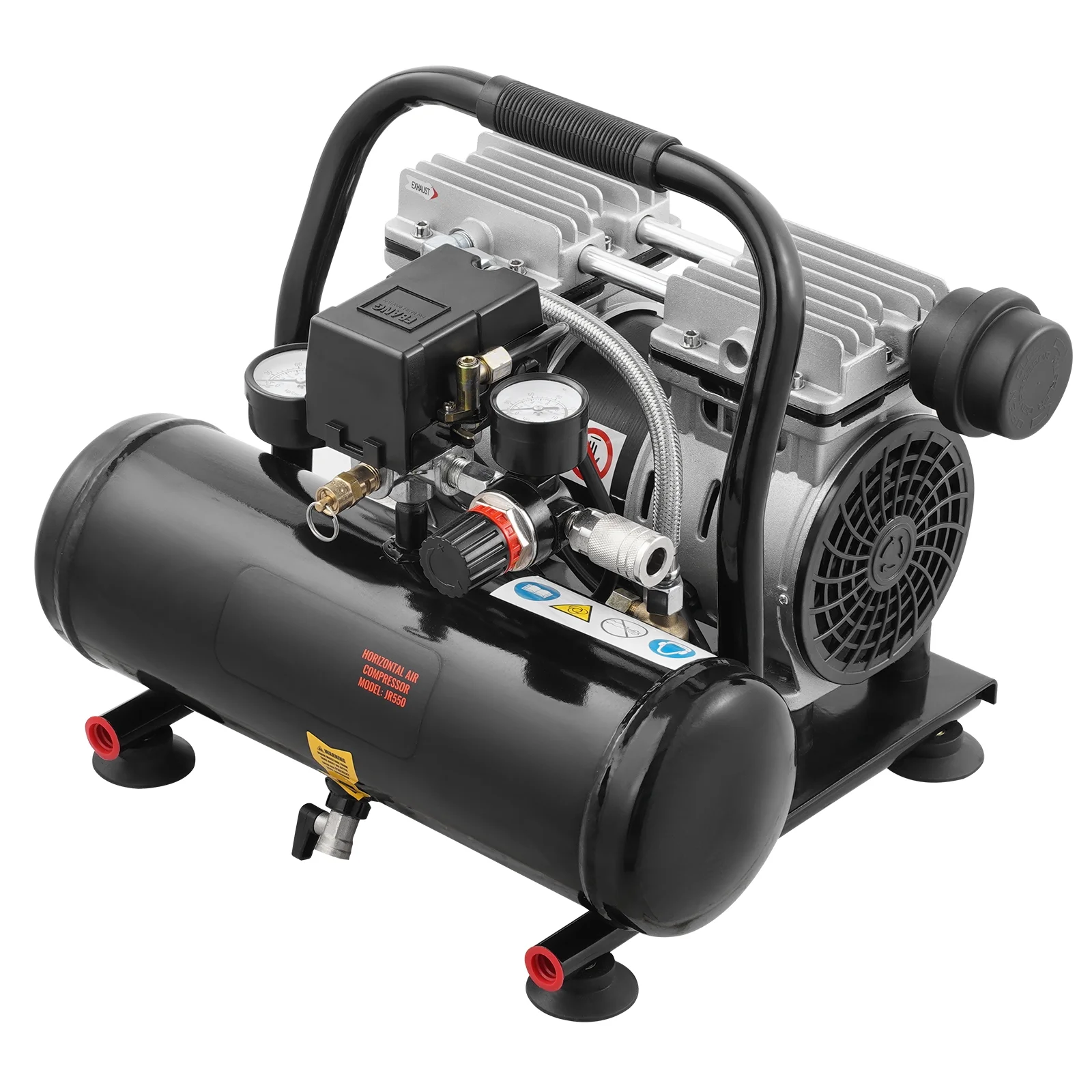KFFKFF Air Compressor with 1 Gallon Steel Tank, 1HP, 1.5 CFM at 90PSI & Max Pressure of 120PSI, Oil-Free Operation, 78dB Low Noise Level, Ideal for Automotive Maintenance, Tire Inflation - Image 7