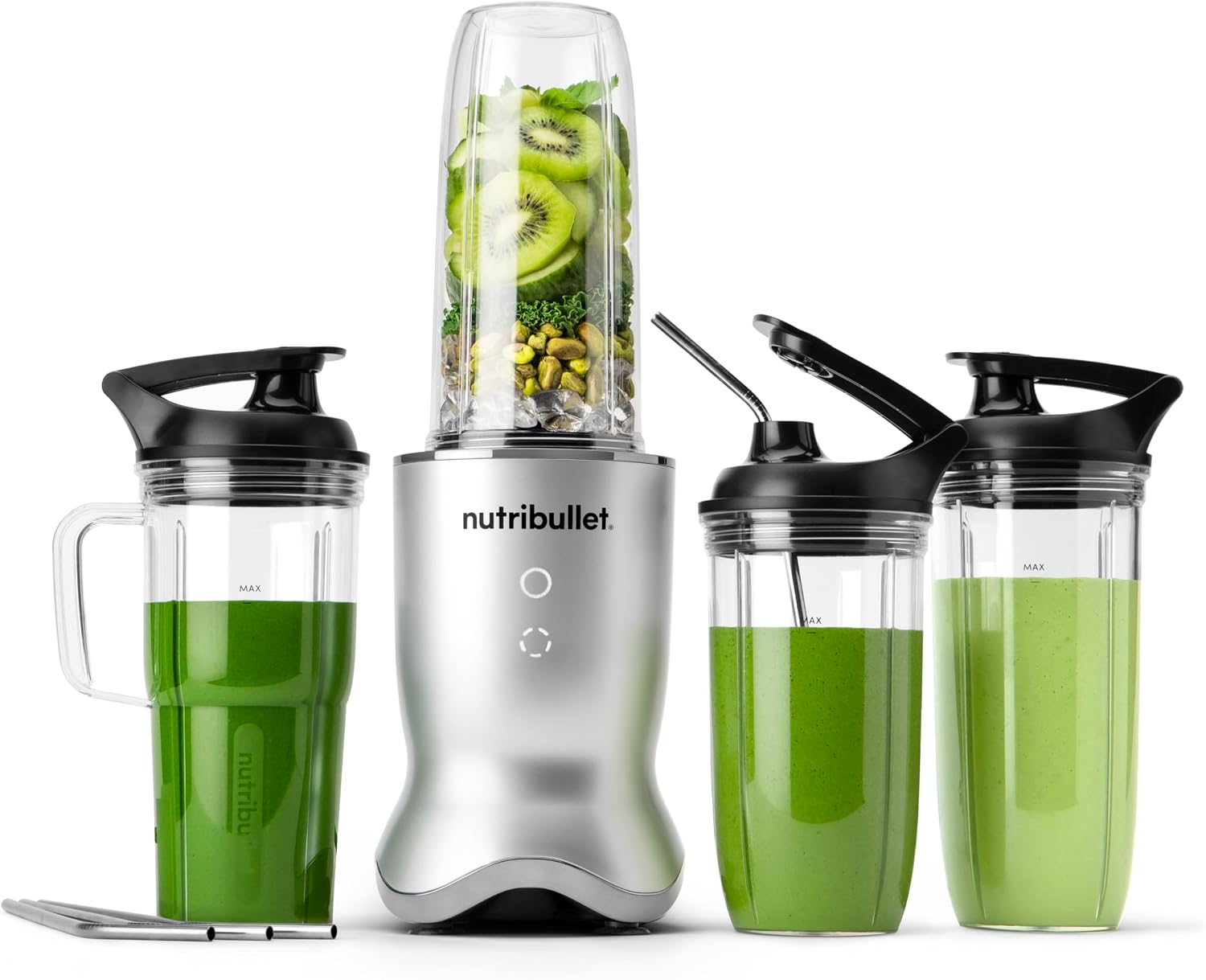 Ultra Personal Blender, 1200W, for Smoothies Shakes & Protein - Quietest Single-Serve Blender with Titanium Coated Blades, 3 BPA-Free Cups (32oz + 24oz), To-Go Lids, Dishwasher Safe, Gray - Image 3