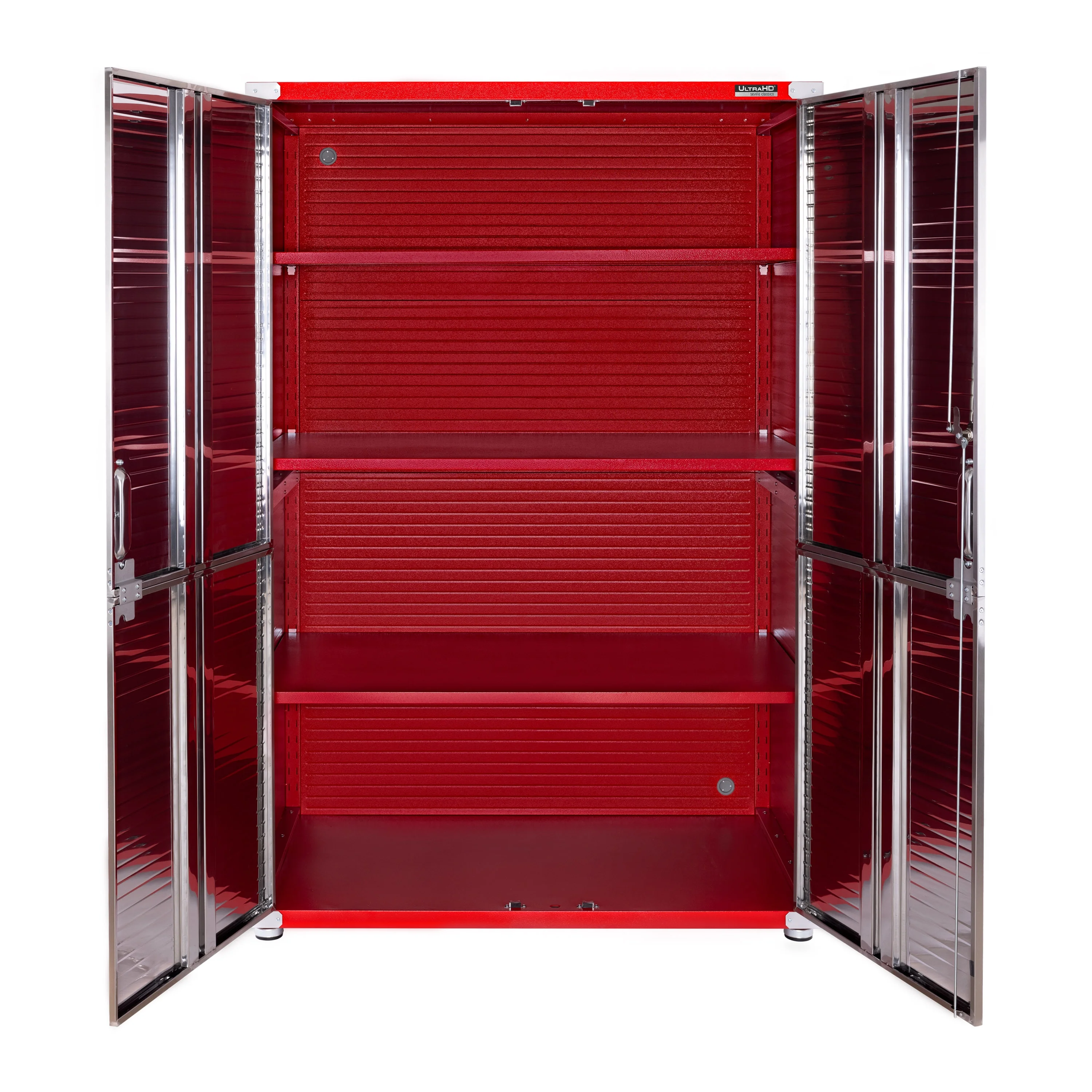 Seville Classics UltraHD? Heavy Steel Lockable Organizer Locker Storage Cabinet, 48" W x 24" D, Red - Image 14