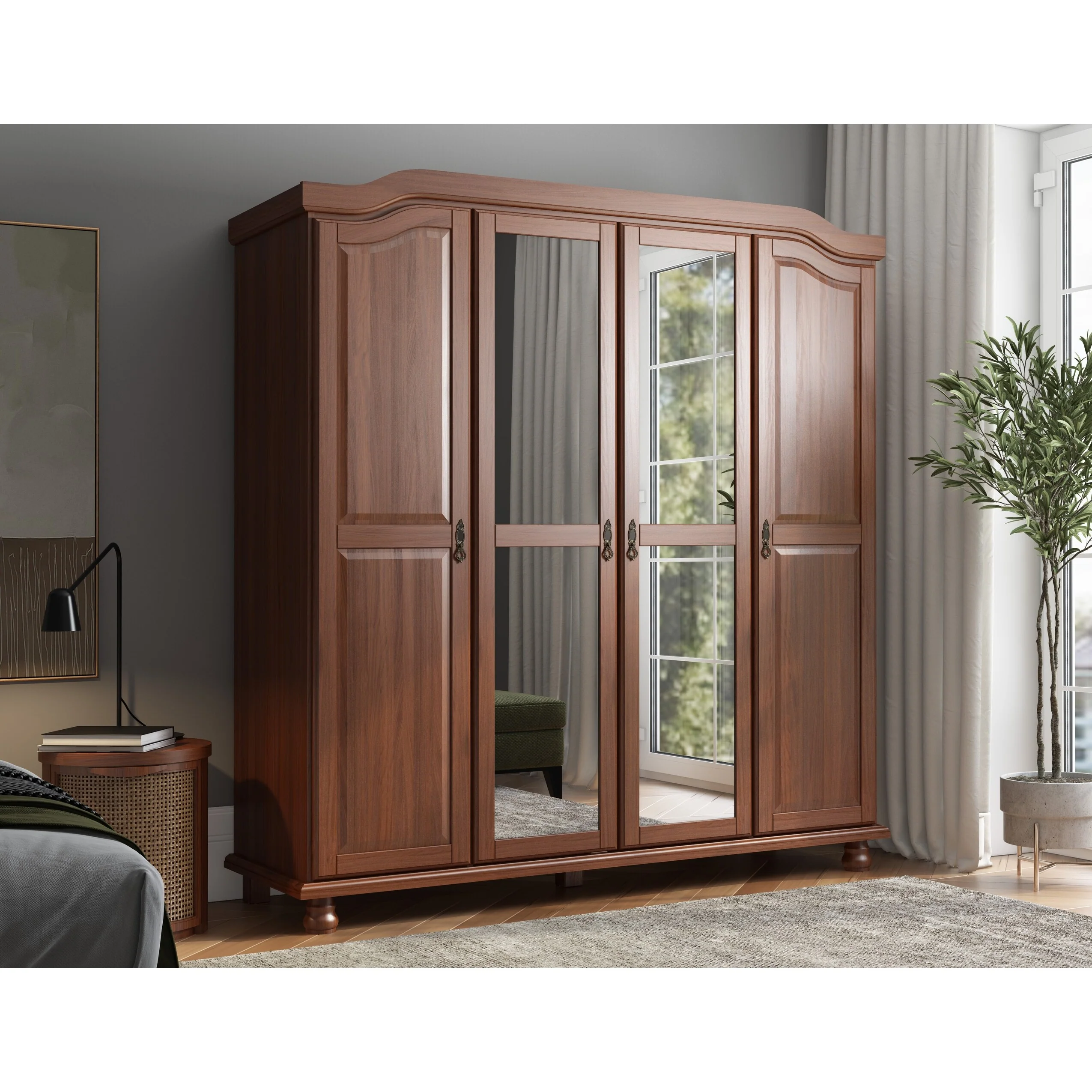 Set of 4 Small Solid Wood Shelves for Wardrobe and Armoire Storage - Image 12