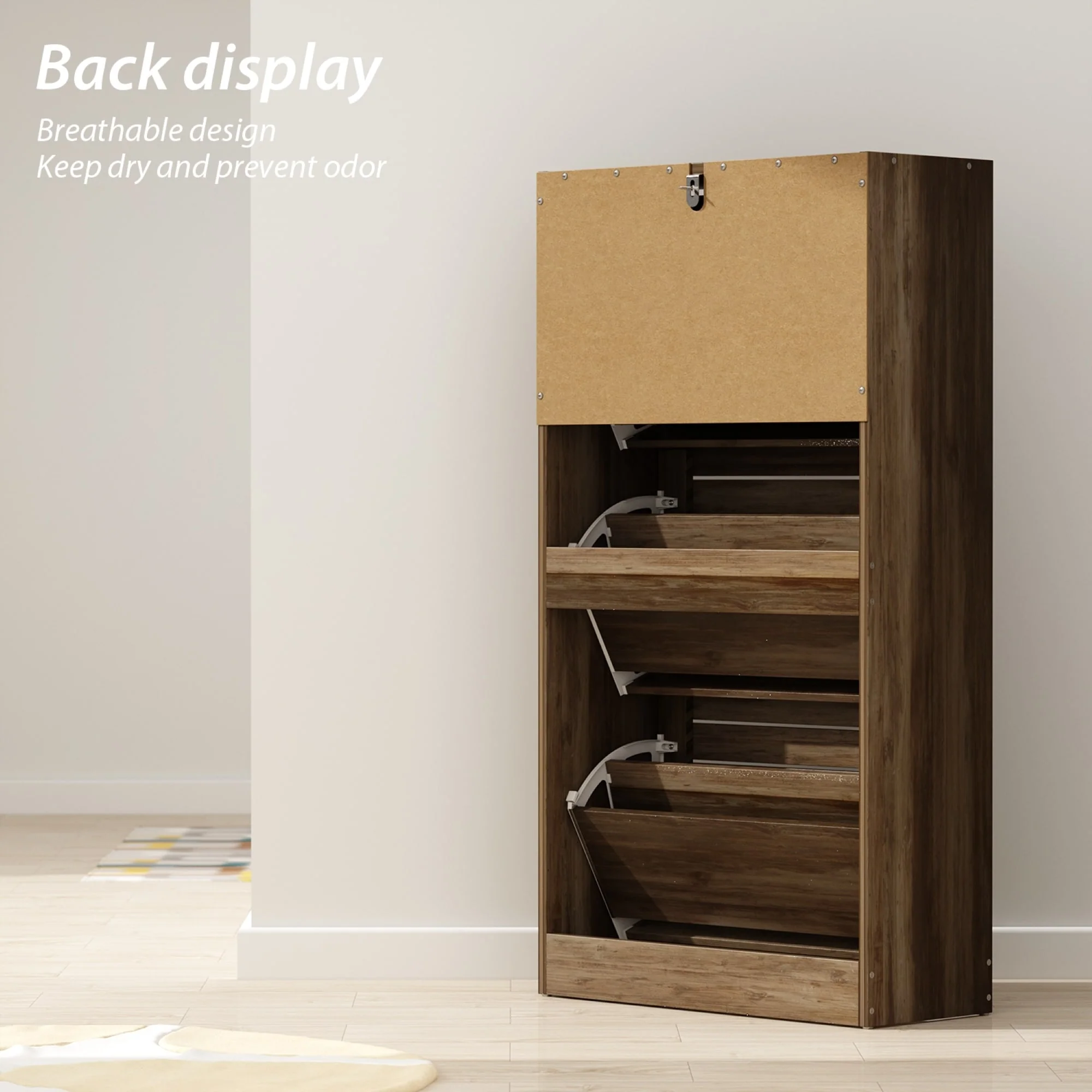 Modern Shoe Storage Cabinet for Entryway and Hallway, Space-Saving Shoe Organizer - Image 39