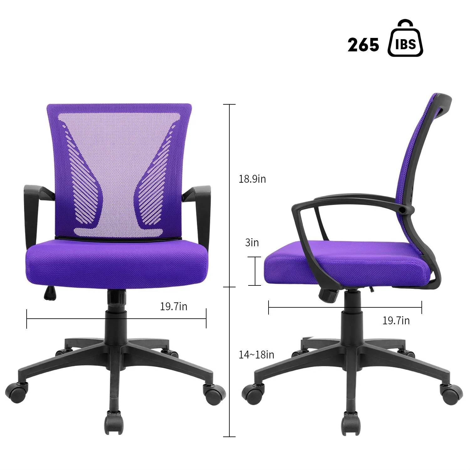 Ergonomic Mesh Office Chair with Lumbar Support, Breathable Computer Desk Chair - Image 49