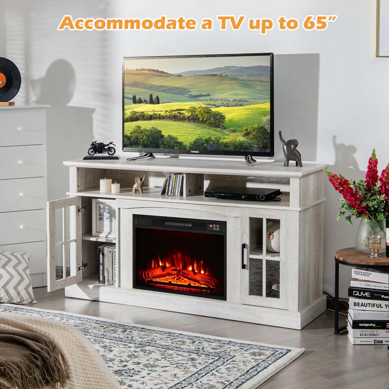 58" TV Console with 23" Fireplace Insert, Fireplace TV Stand for TVs up to 65 Inches, 1400W Electric Fireplace Heater - Image 13