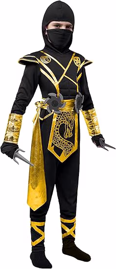 Joyfy Ninja Costume for Kids, Ninja Dragon Costume Set, Boys Halloween Outfit for Dress-up and Role-play Party - Image 5