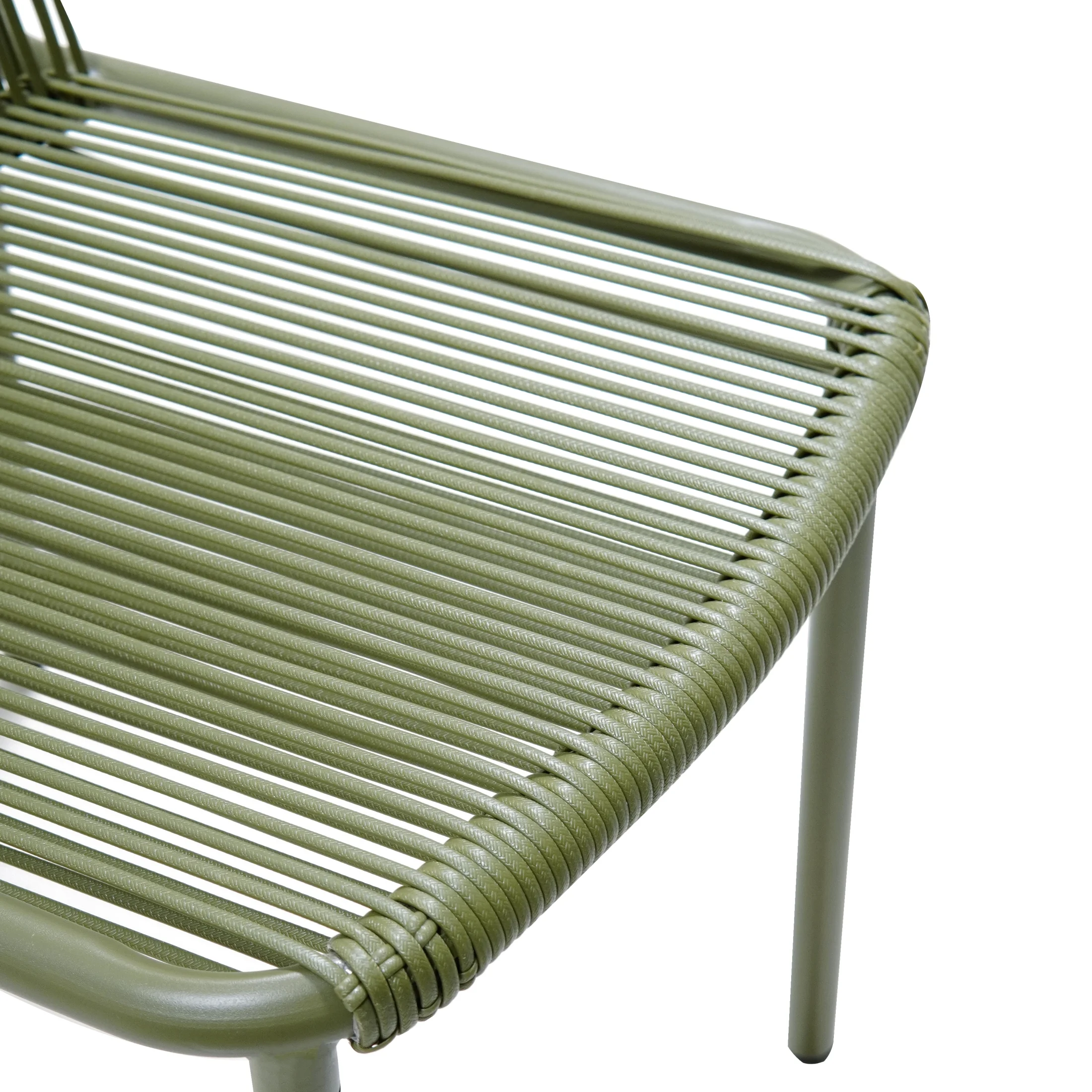 Christopher Knight Home Modern Rattan Patio Dining Chairs, Metal Frame, Green, Set of 2 - Image 13