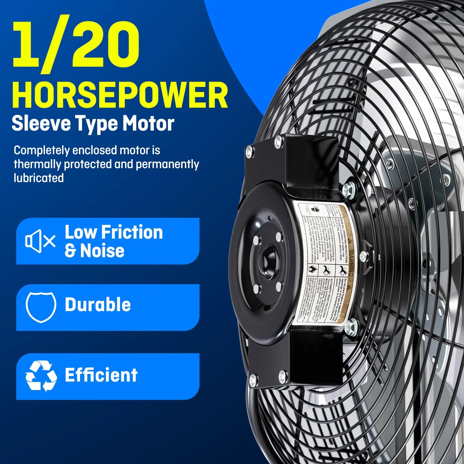 12 Inch Wall Mounted Exhaust Fan with Thermostat, High Velocity Ventilation Fan for Garage, Workshop and Home Ventilation - Image 3