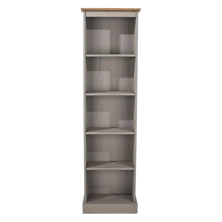 Tall Narrow Wood Bookcase, Slim Freestanding Bookshelf for Small Spaces, Home Office and Living Room - Image 2