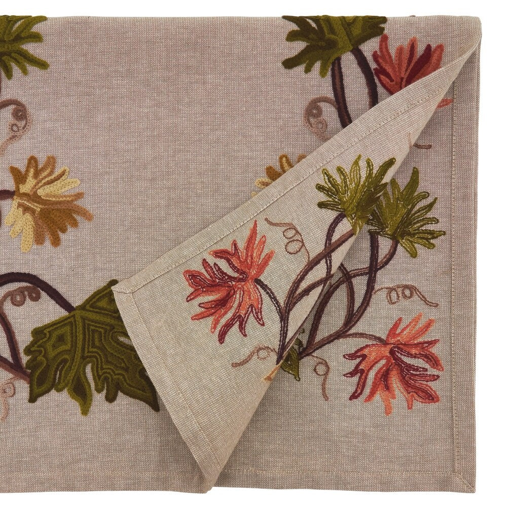 16x72 Inch Embroidered Fall Leaf Table Runner, Autumn Decorative Dining Table Runner for Home and Holiday Decor - Image 3
