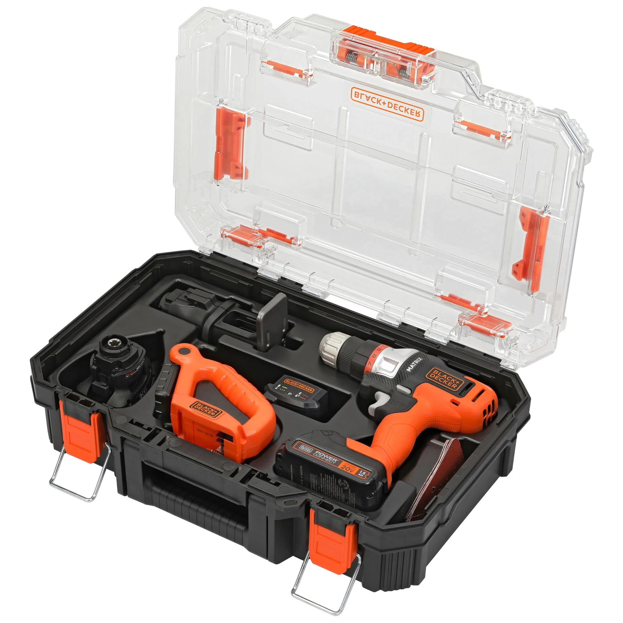 BLACK+DECKER MATRIX 20V MAX* Cordless 4-Tool Combo Kit with Storage (BDCDMT1204KITC1) - Image 3