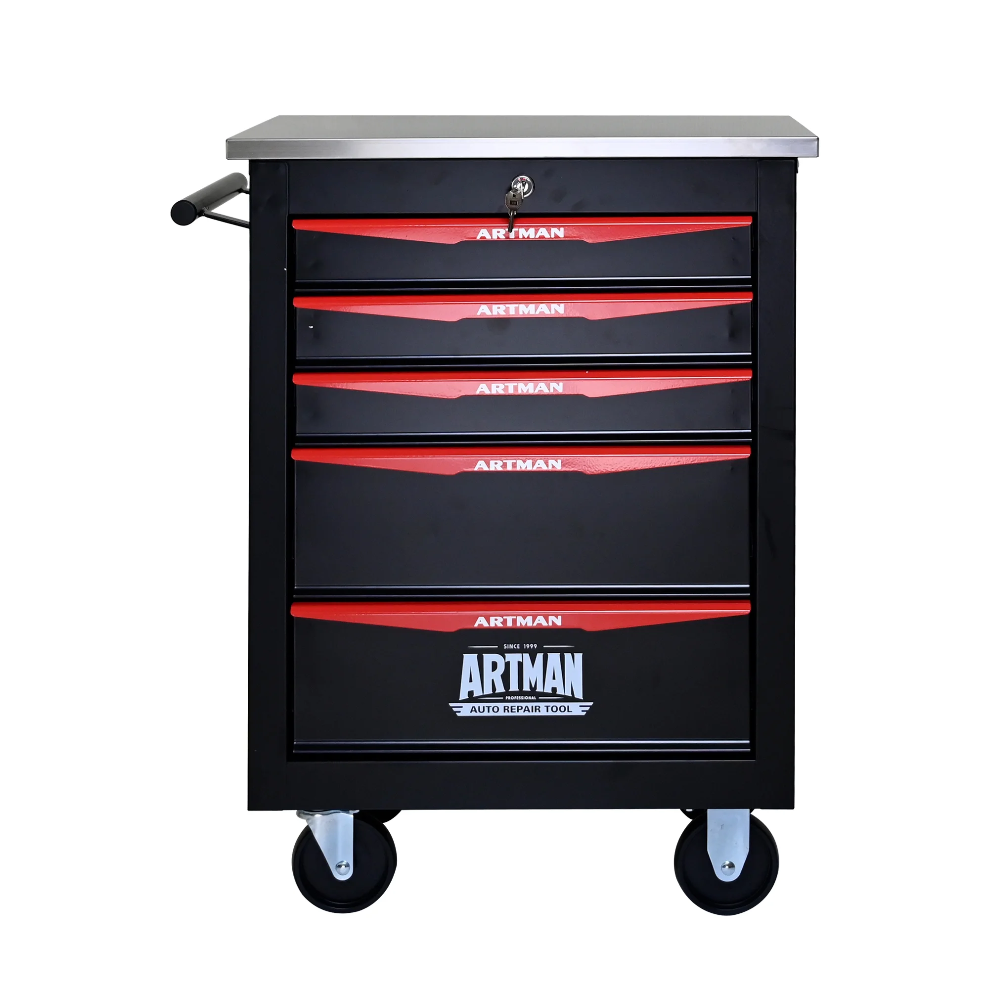 ARTMAN 6 Drawers Metal Rolling Storage Tool Chest Cabinet Cart with Wheels,with Key Locking and Parking Brake, Tool Box for Garage Workshop Warehouse - Image 22