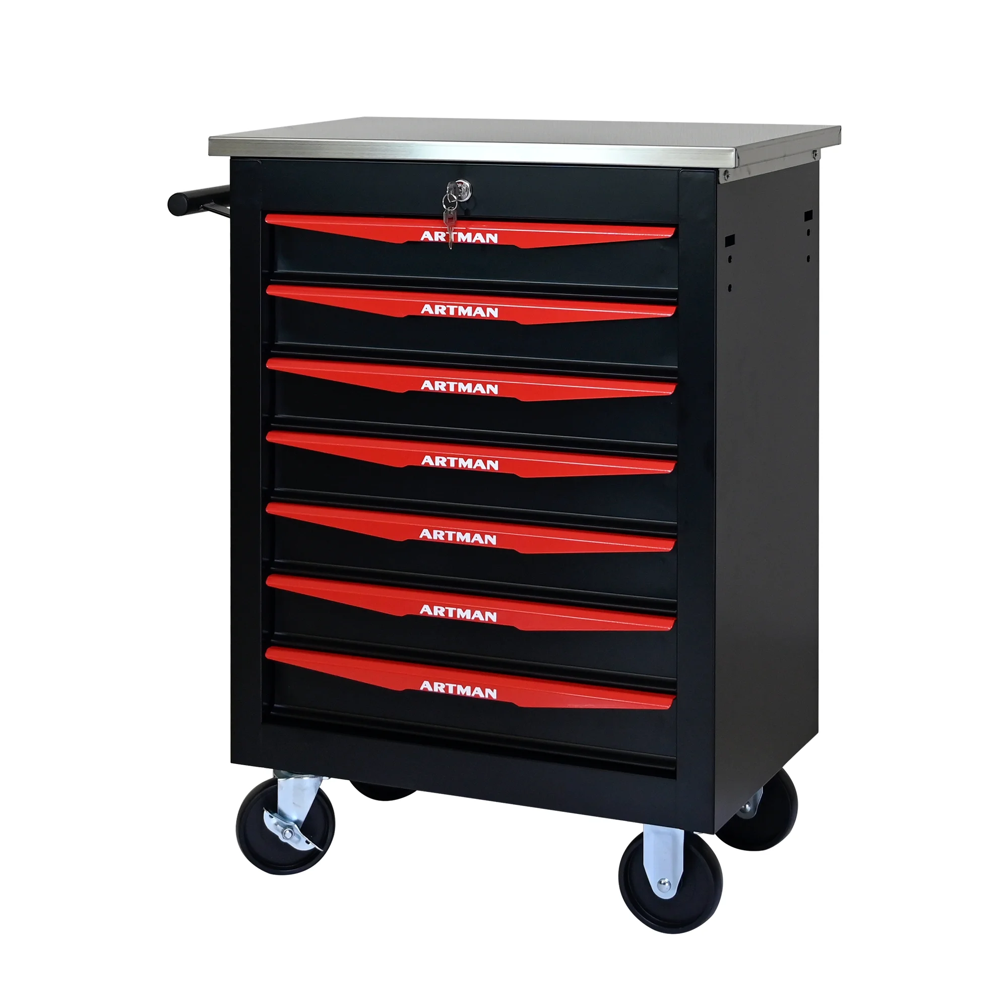 ARTMAN 6 Drawers Metal Rolling Storage Tool Chest Cabinet Cart with Wheels,with Key Locking and Parking Brake, Tool Box for Garage Workshop Warehouse - Image 53