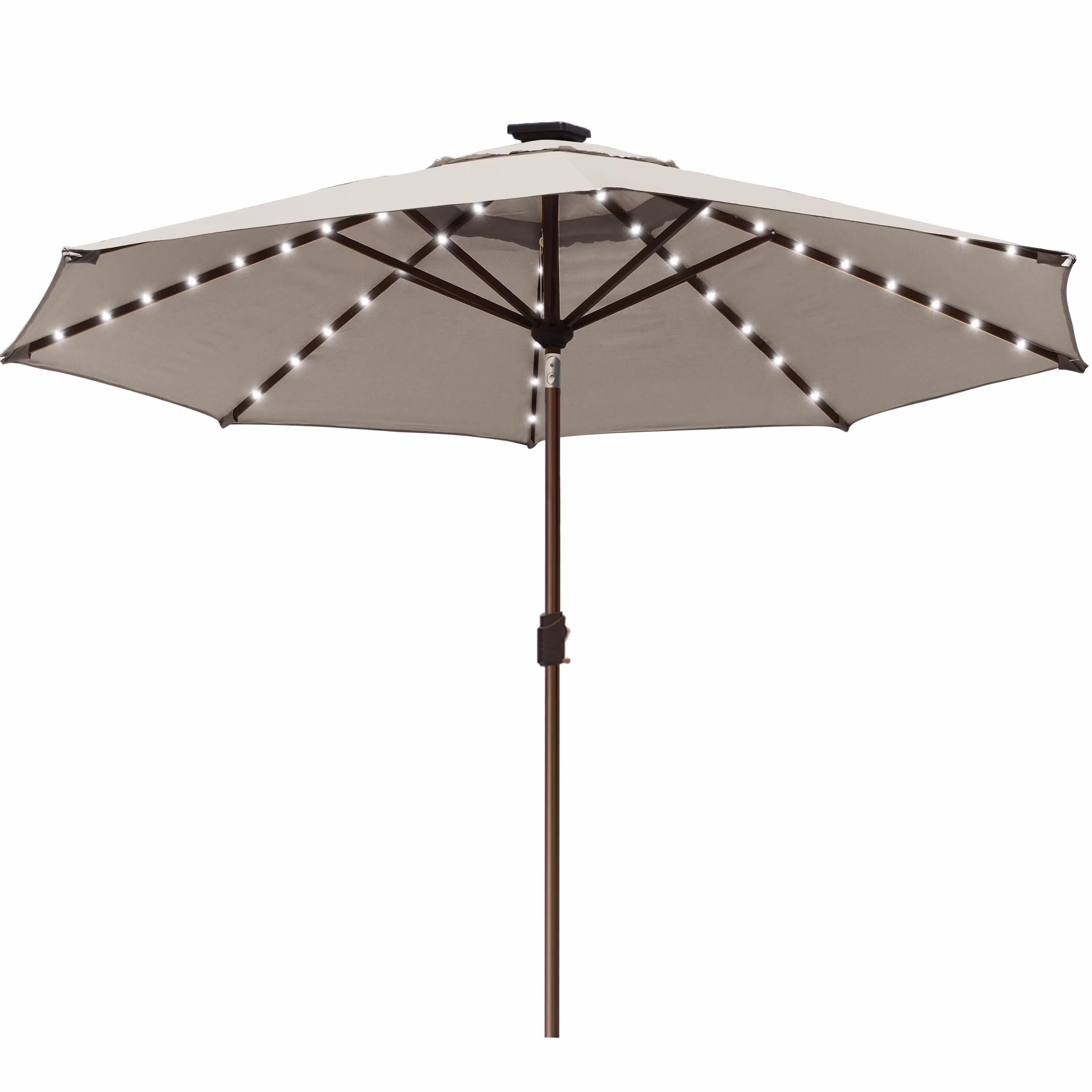 EliteShade Sunbrella Solar Umbrellas 9ft Market Umbrella with 80 LED Lights Patio Umbrellas Outdoor Table Umbrella with Ventilation and 5 Years Non-Fading Top,Ruby - Image 5