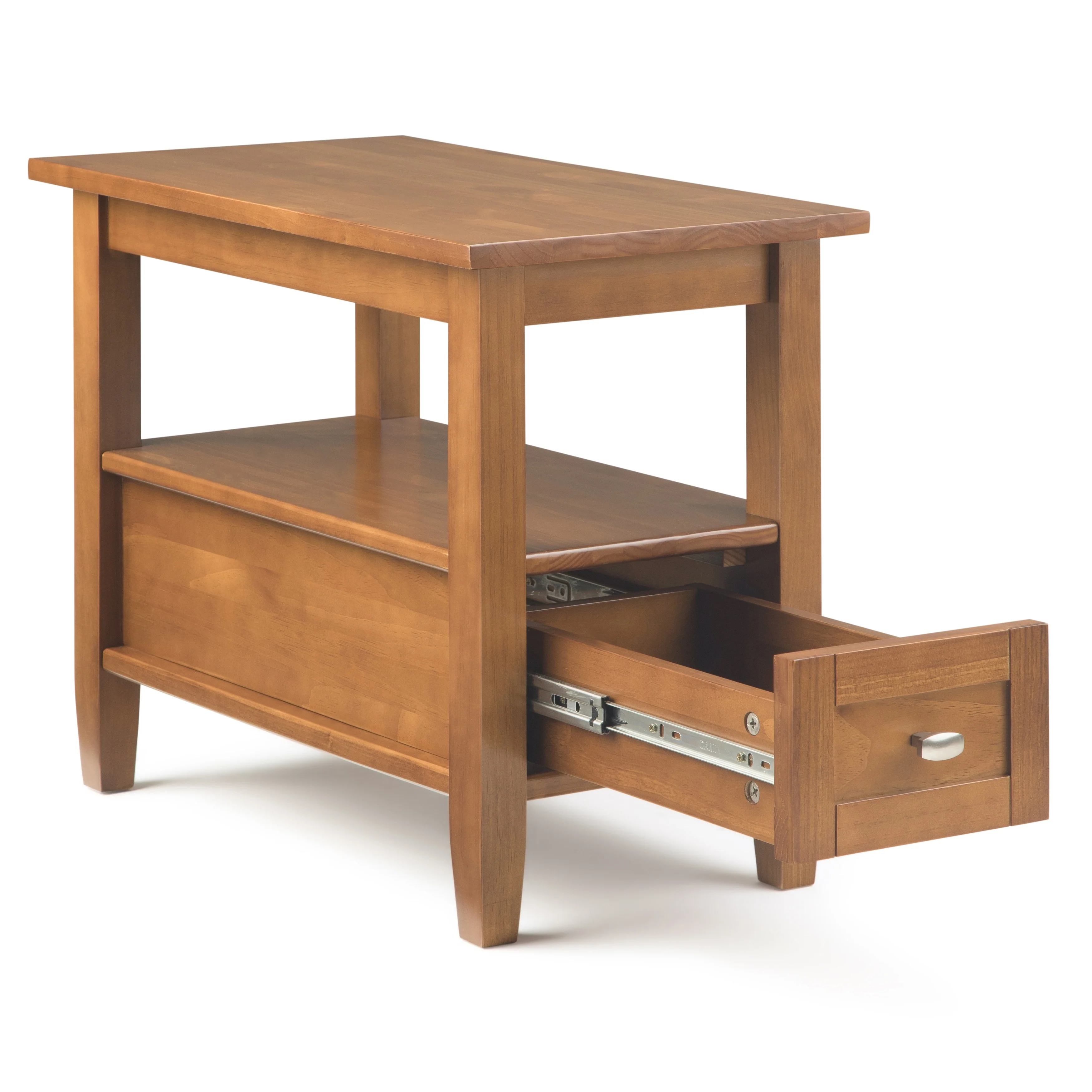 14" Wide Solid Wood Narrow Side Table, Rectangle Transitional Style Accent Table - Image 57