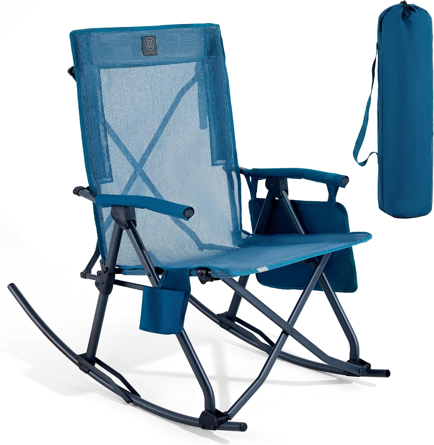 Oversized Folding Rocking Camping Chair, Padded - Image 2